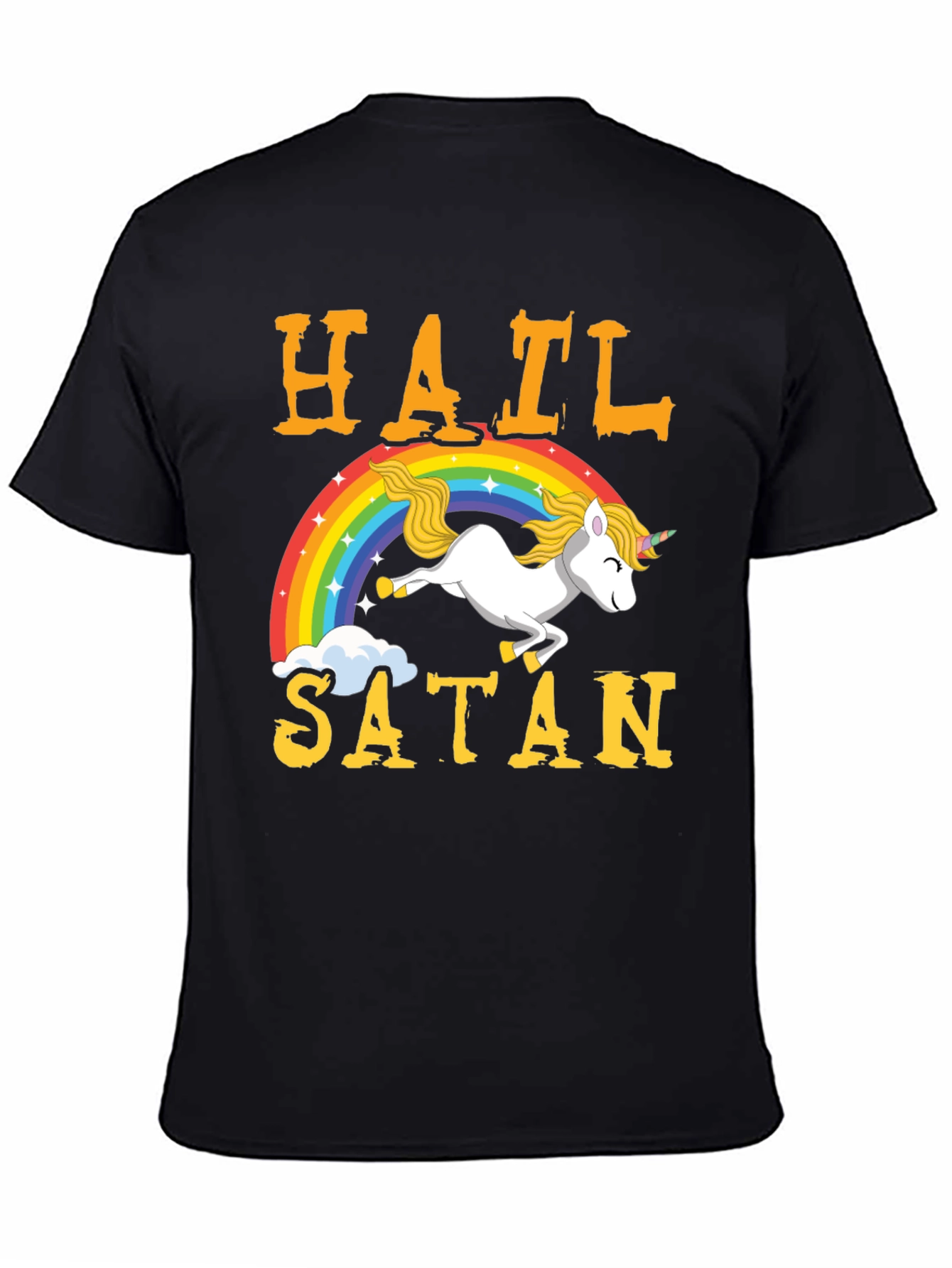 Hail Satan Unicorn Rainbow T-Shirt