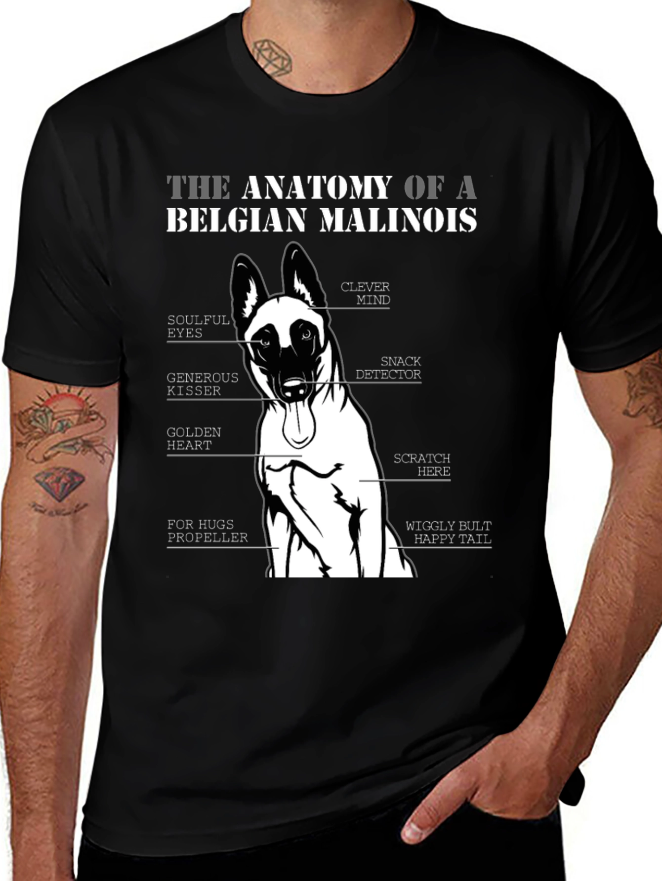 Belgian Malinois Anatomy T-Shirt