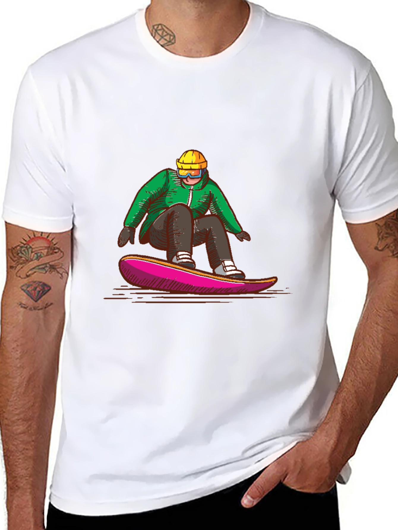 Snowboarder Graphic T-Shirt - Cool Design