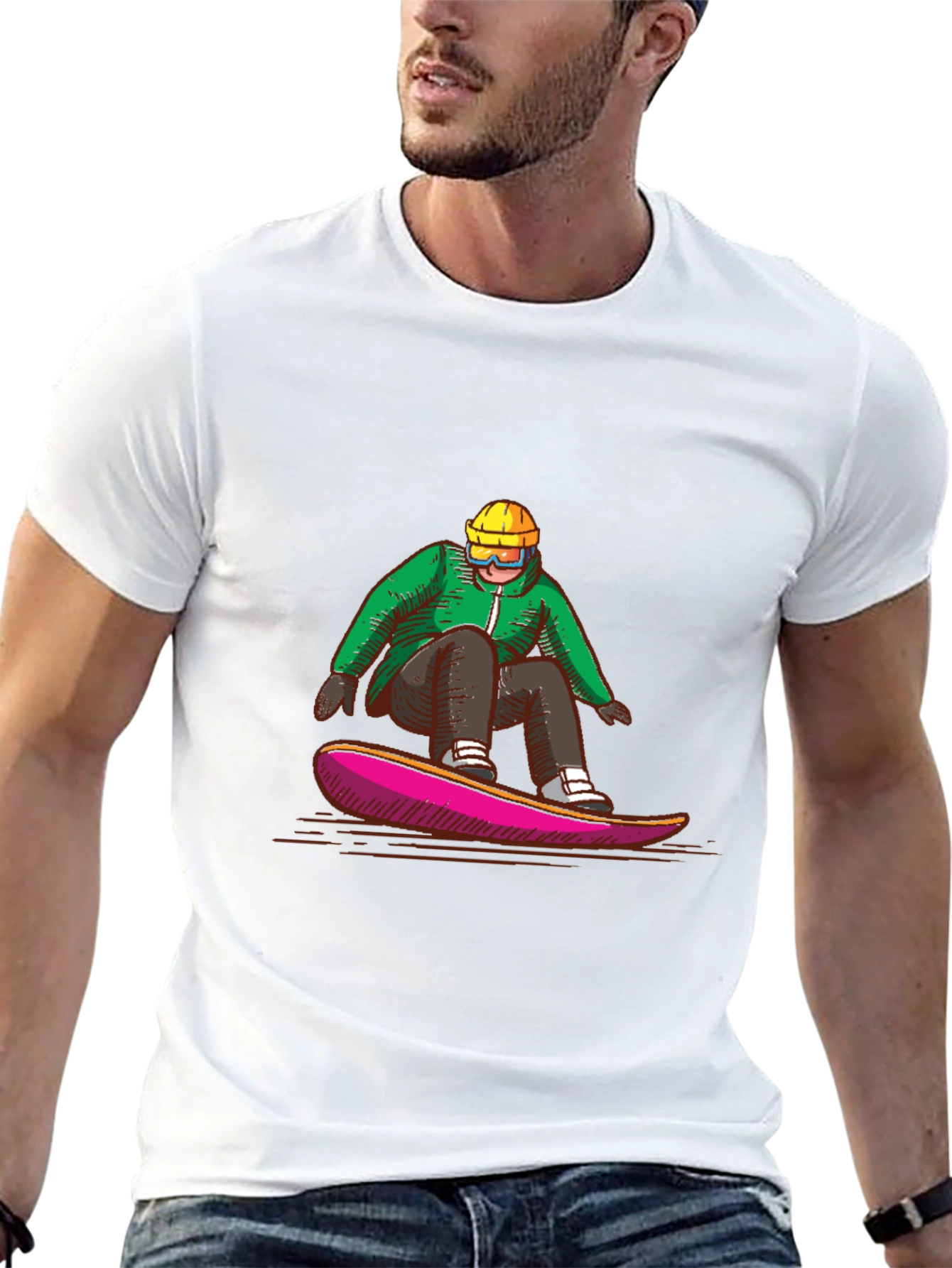 Snowboarder Graphic T-Shirt - Cool Design