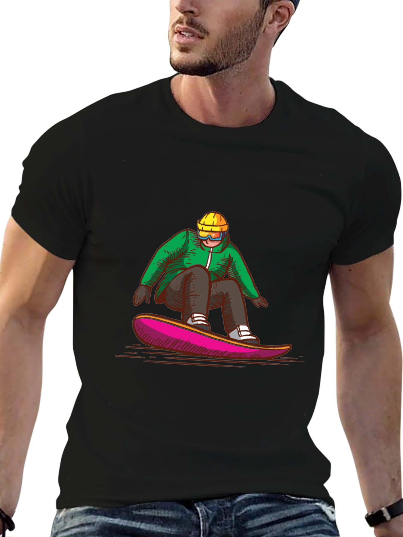 Snowboarder Graphic T-Shirt - Cool Design