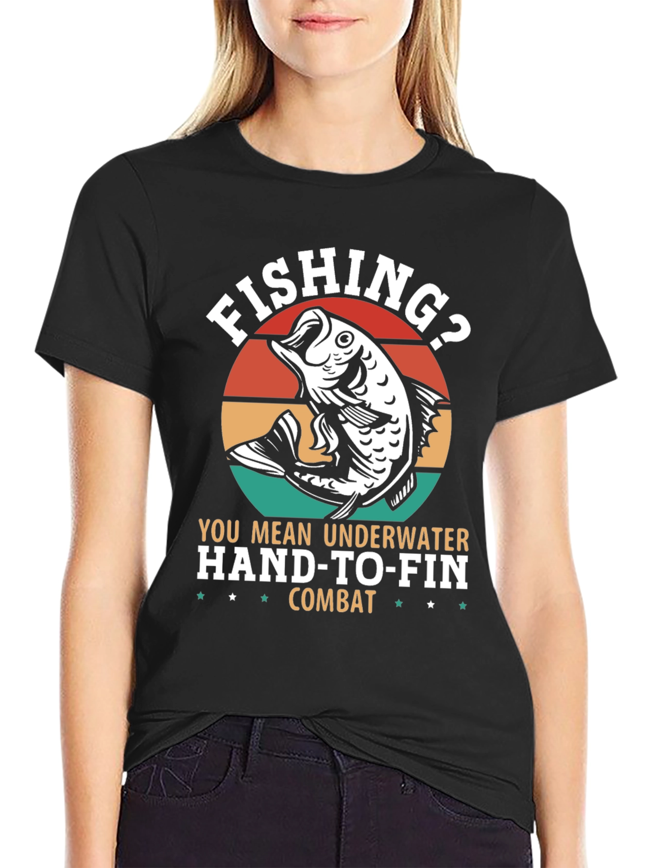 Fishing? Underwater Hand-to-Fin Combat Graphic Tee