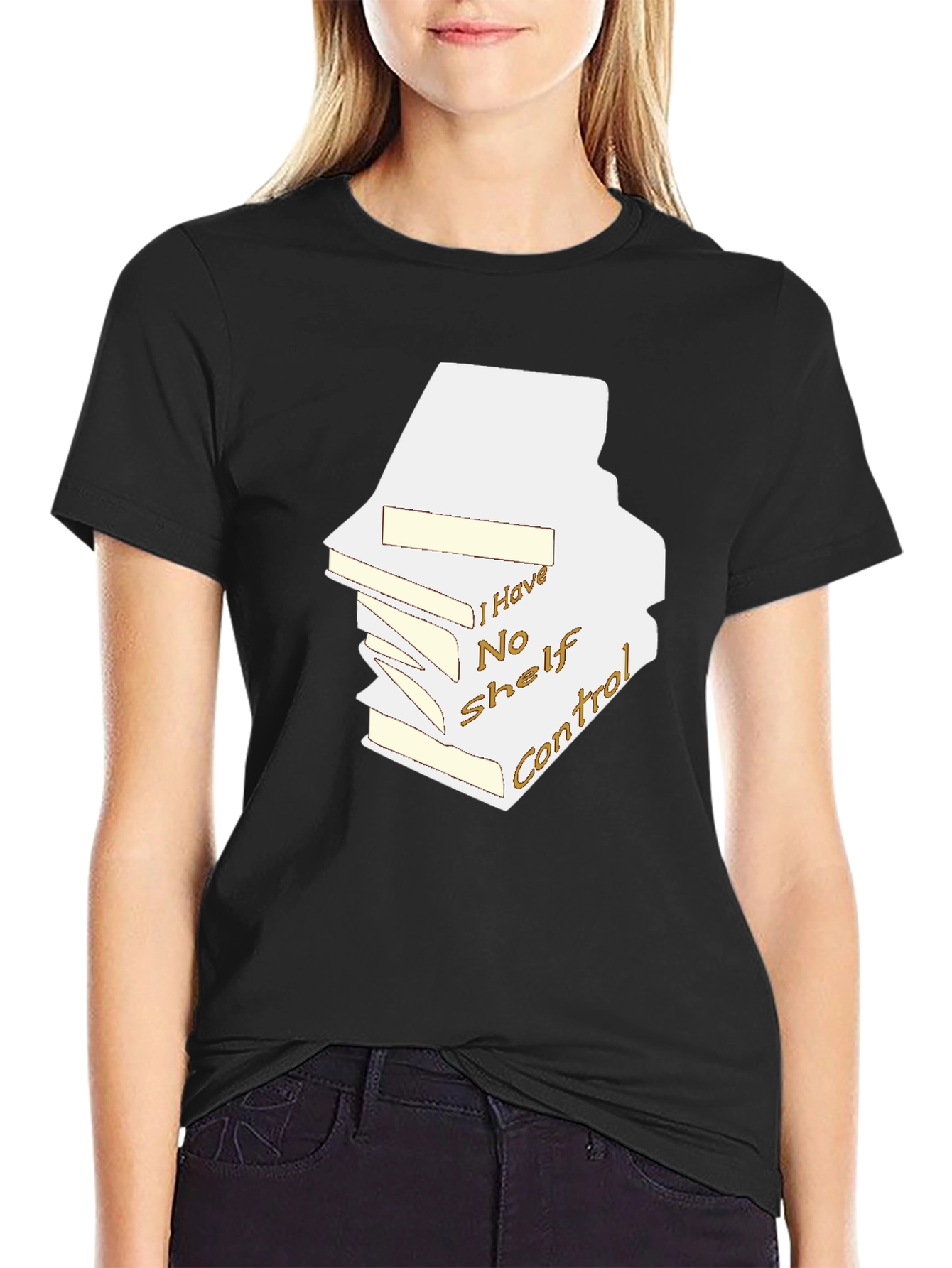 Humorous Book Lover T-Shirt - No Shelf Control