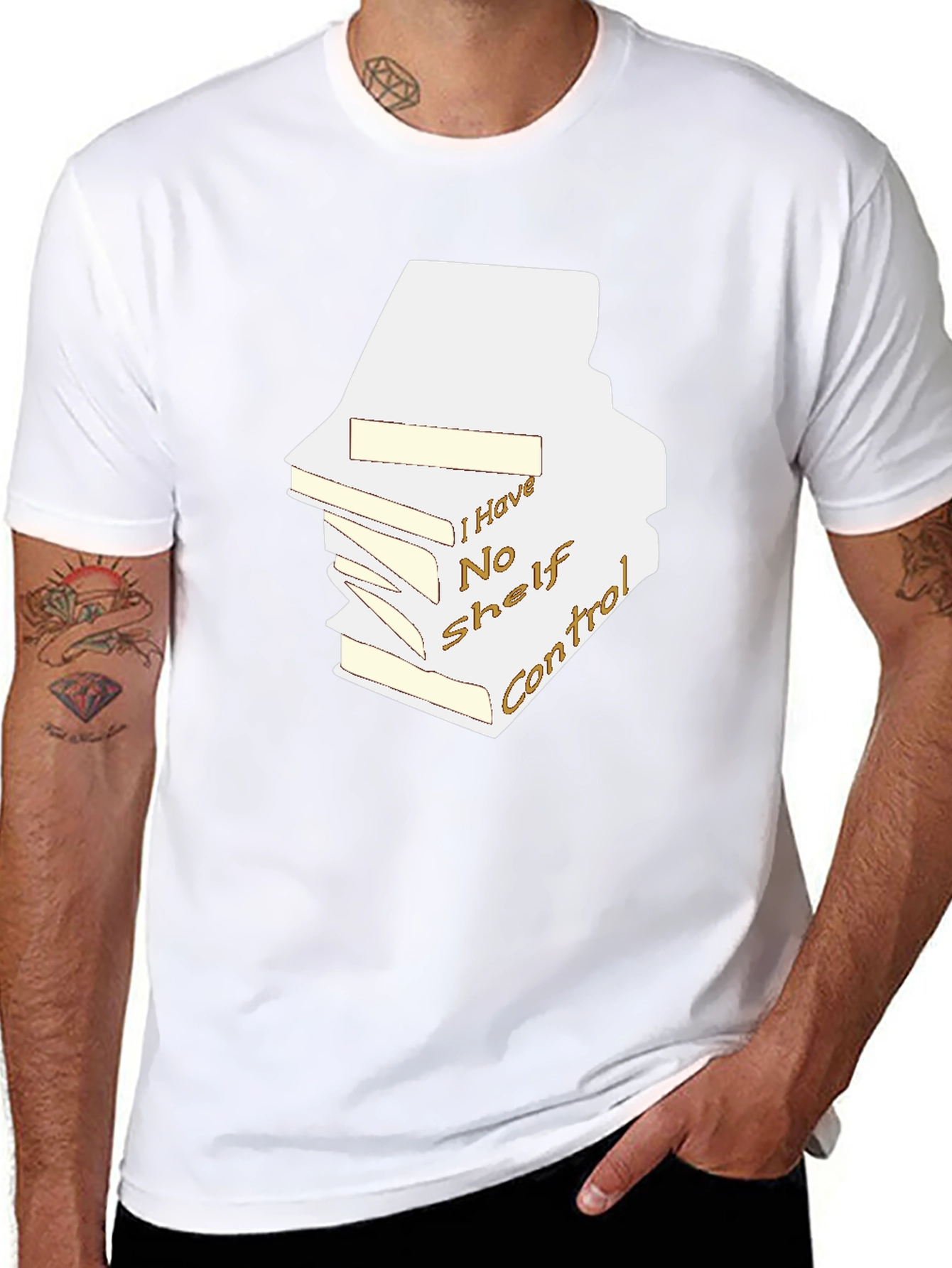 Humorous Book Lover T-Shirt - No Shelf Control