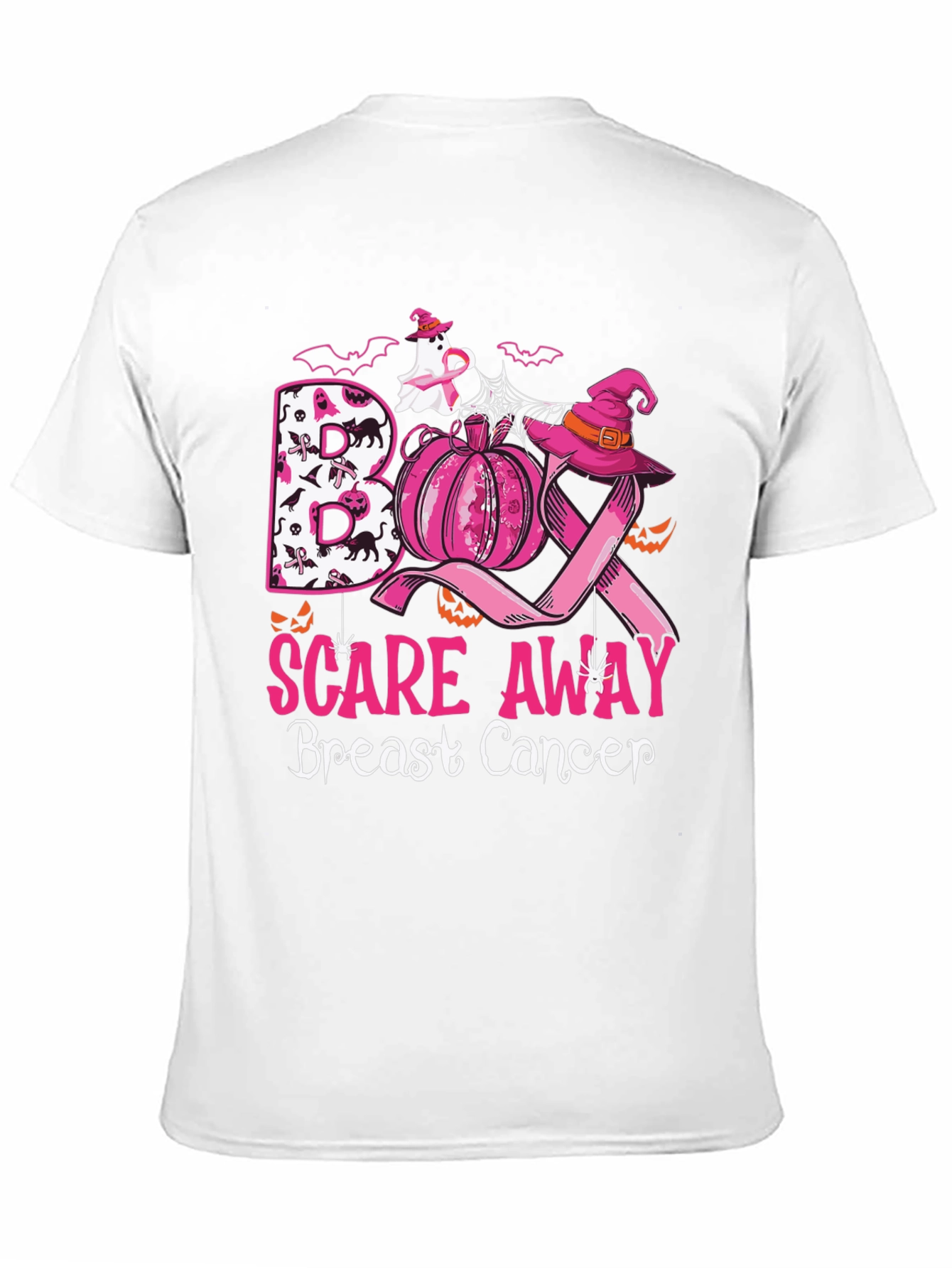 Boo Scare Away Breast Cancer Halloween T-Shirt