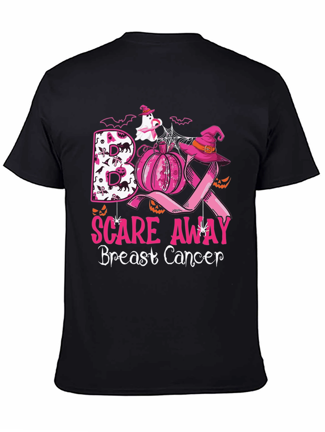 Boo Scare Away Breast Cancer Halloween T-Shirt