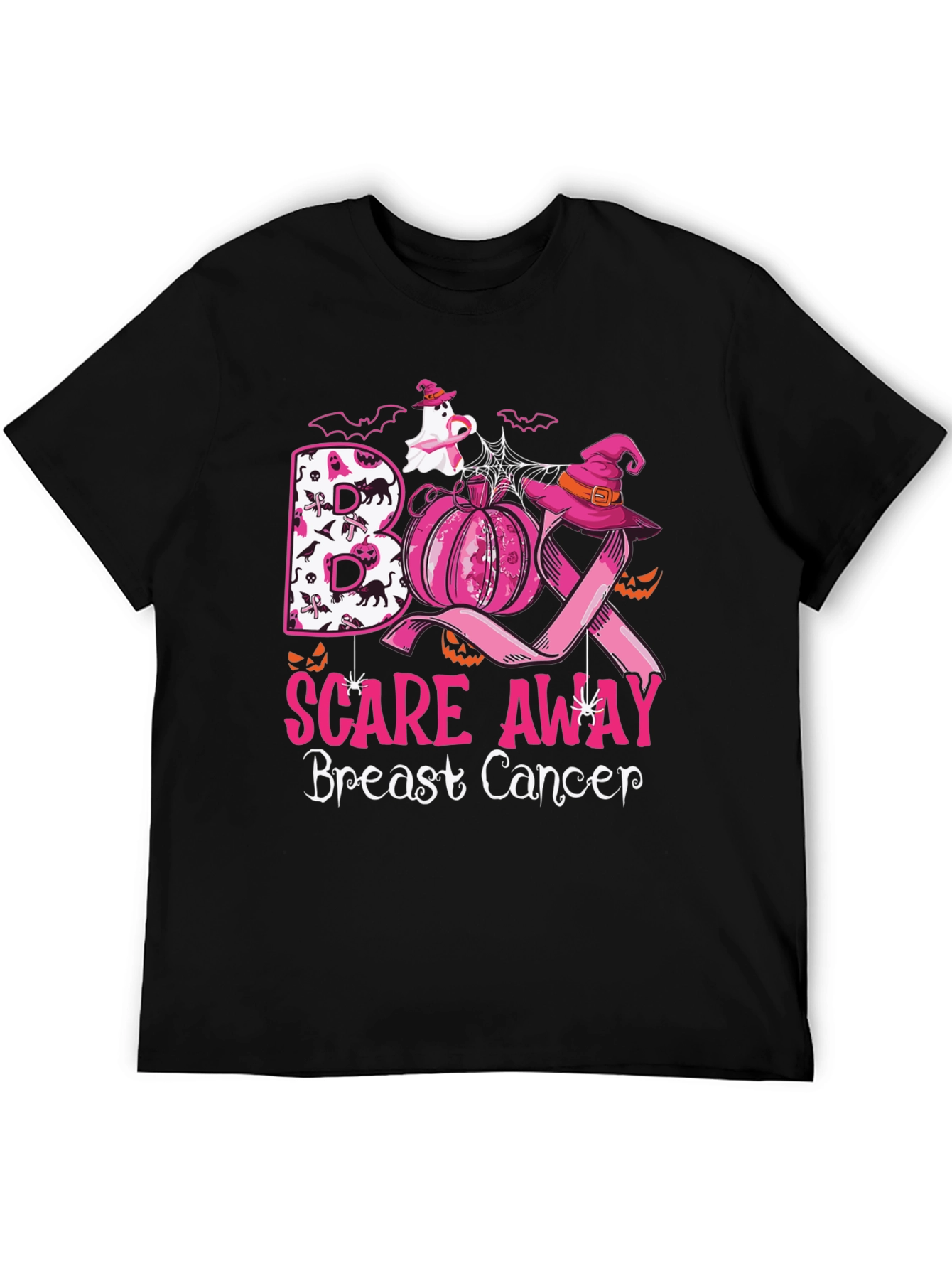 Boo Scare Away Breast Cancer Halloween T-Shirt