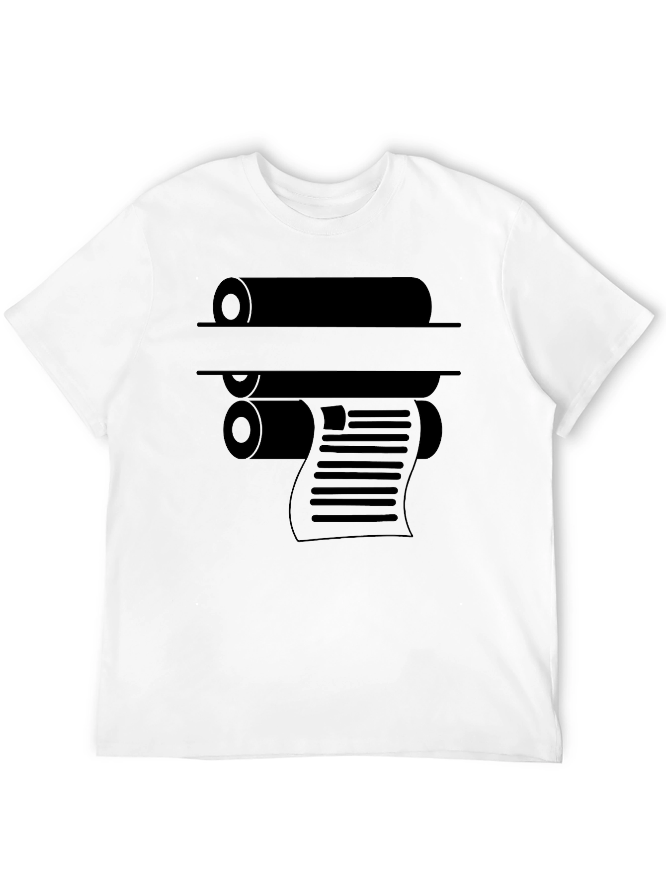 Printing Press Graphic Tee - Black Cotton Blend