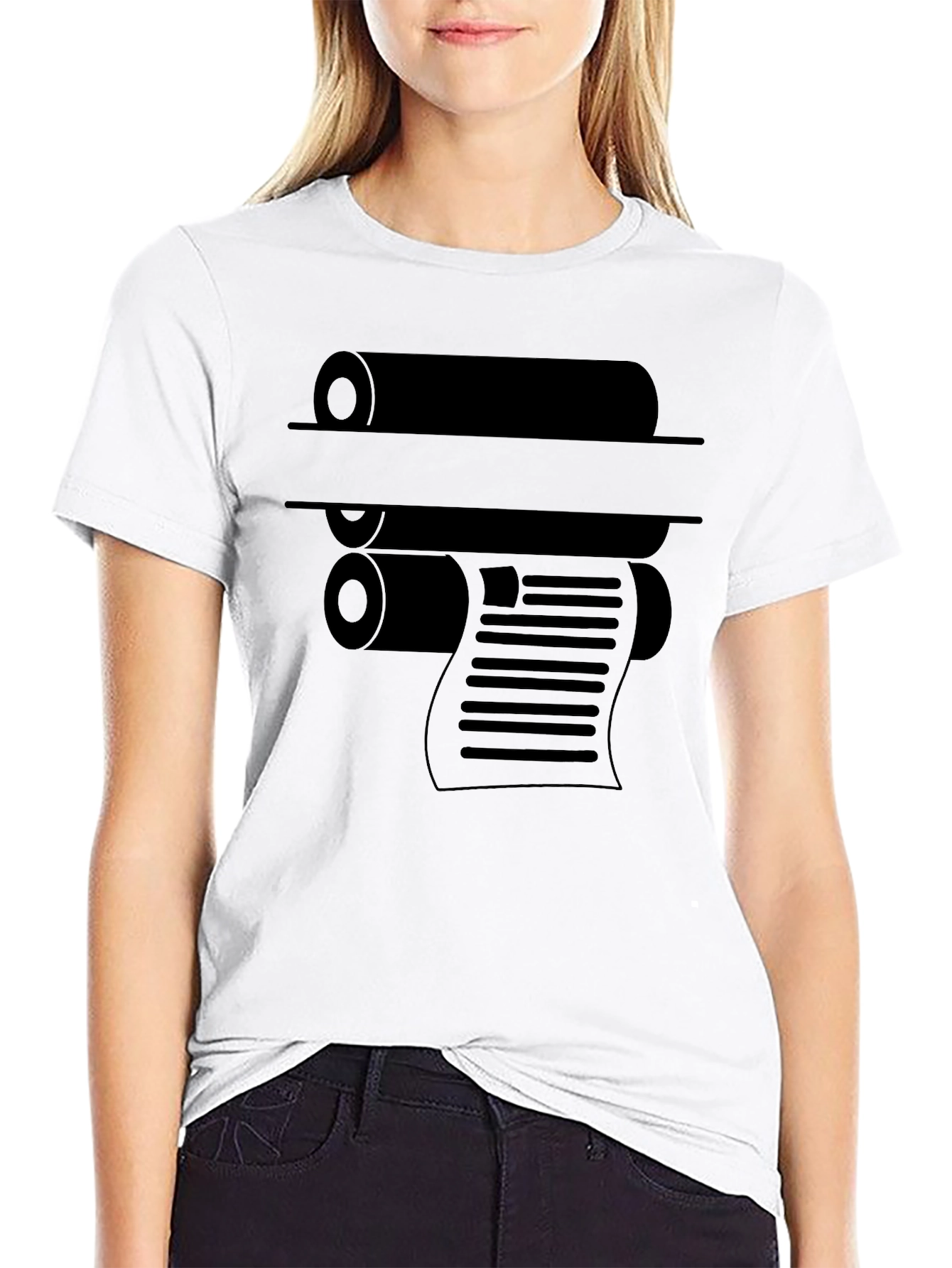 Printing Press Graphic Tee - Black Cotton Blend