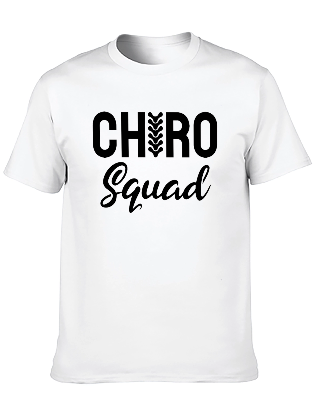 Chiro Squad Black T-Shirt Chiropractic Design