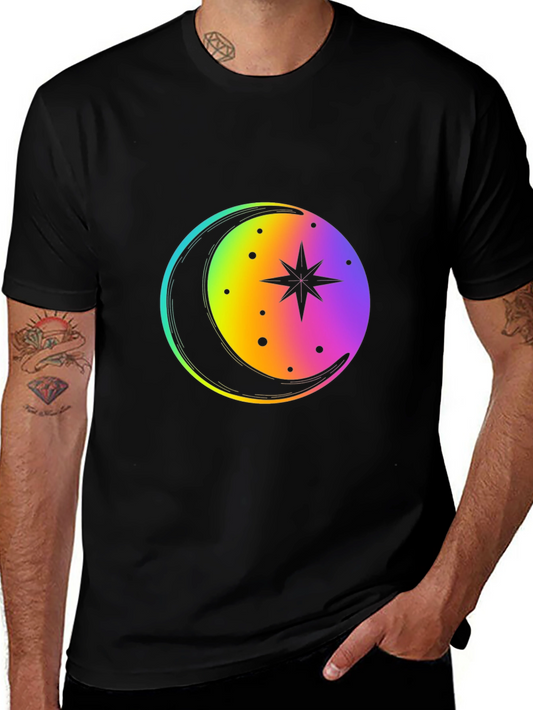 Rainbow Moon Star Graphic Tee