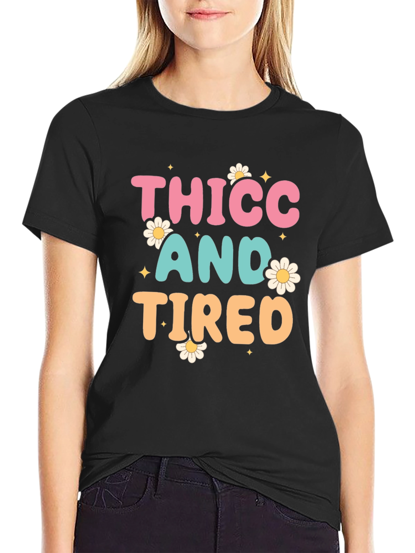 Thicc and Tired Graphic T-Shirt