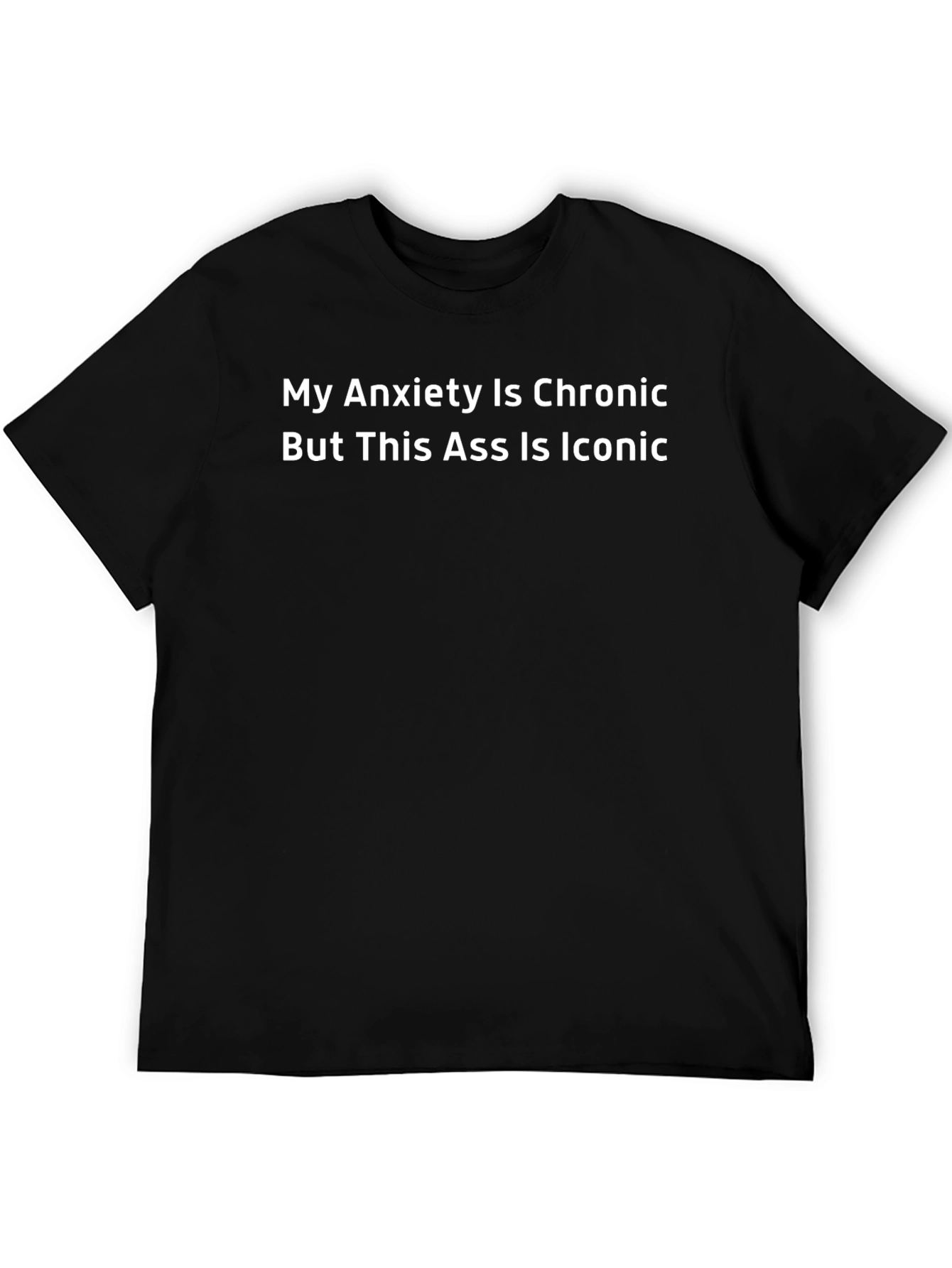 Anxiety/Iconic Slogan Black Tee