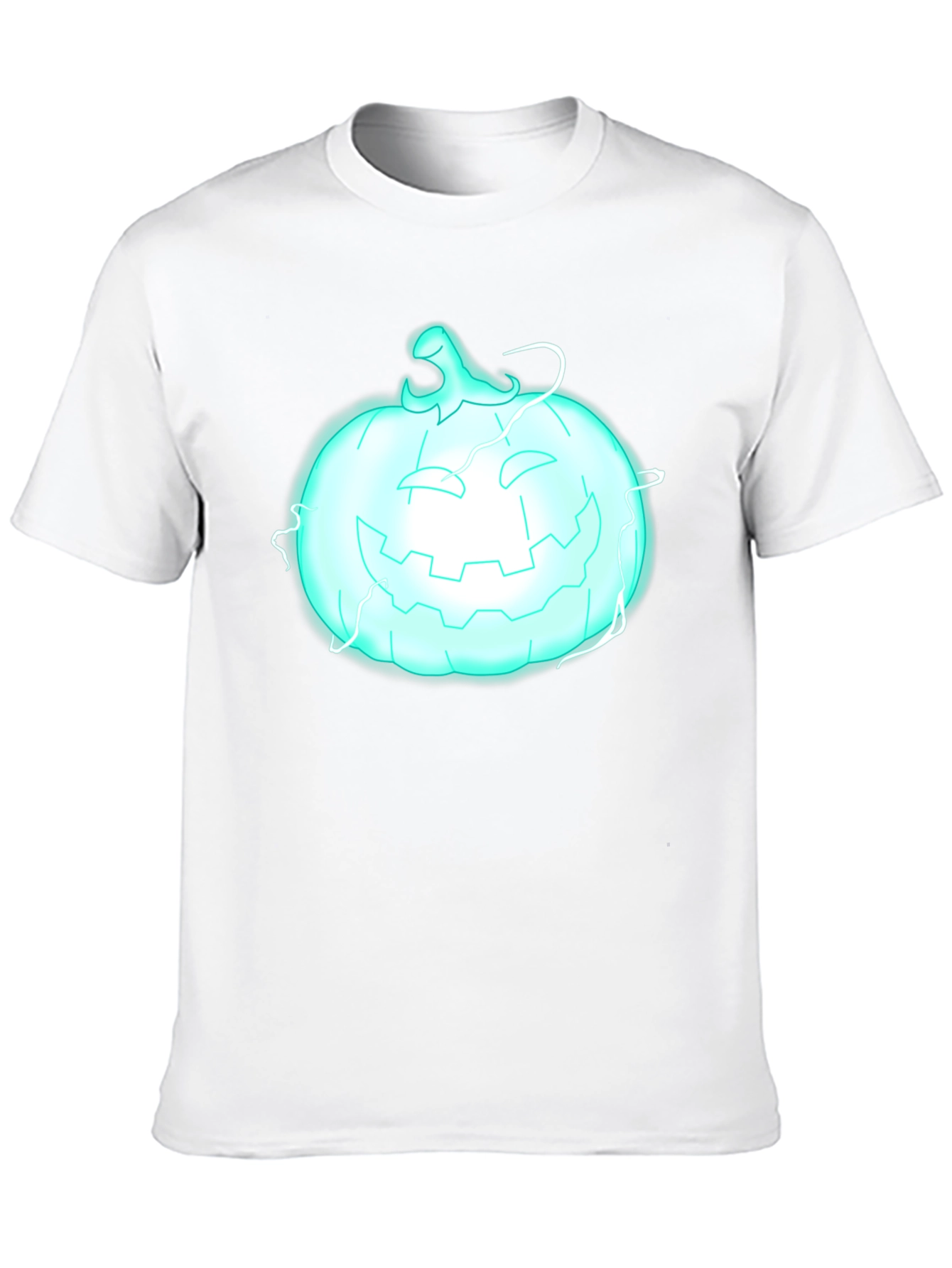 Glowing Pumpkin Graphic Tee - Halloween Shirt