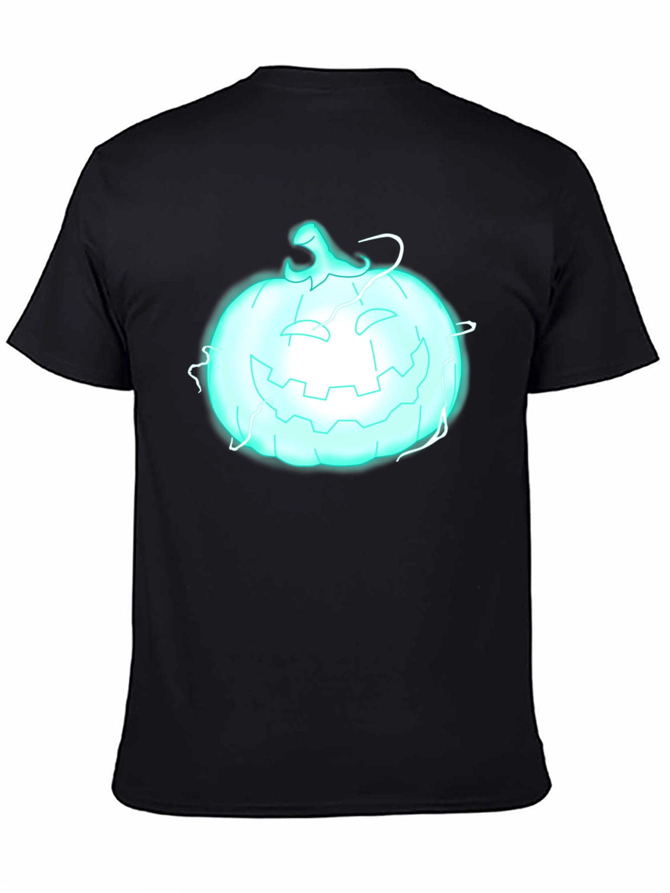 Glowing Pumpkin Graphic Tee - Halloween Shirt