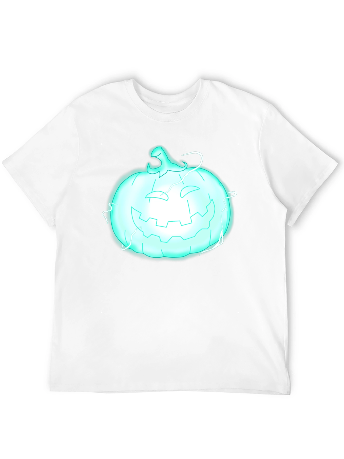 Glowing Pumpkin Graphic Tee - Halloween Shirt
