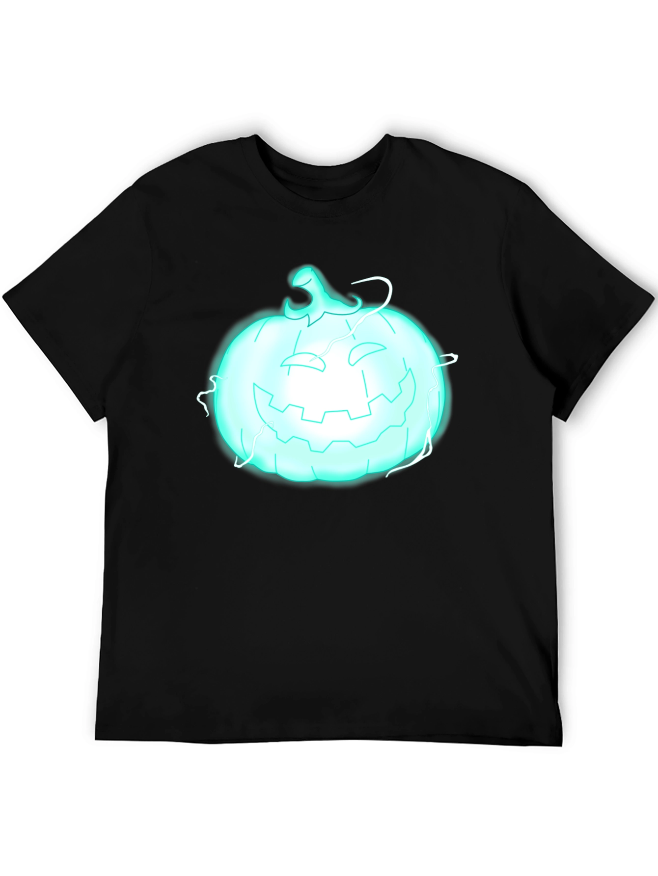 Glowing Pumpkin Graphic Tee - Halloween Shirt