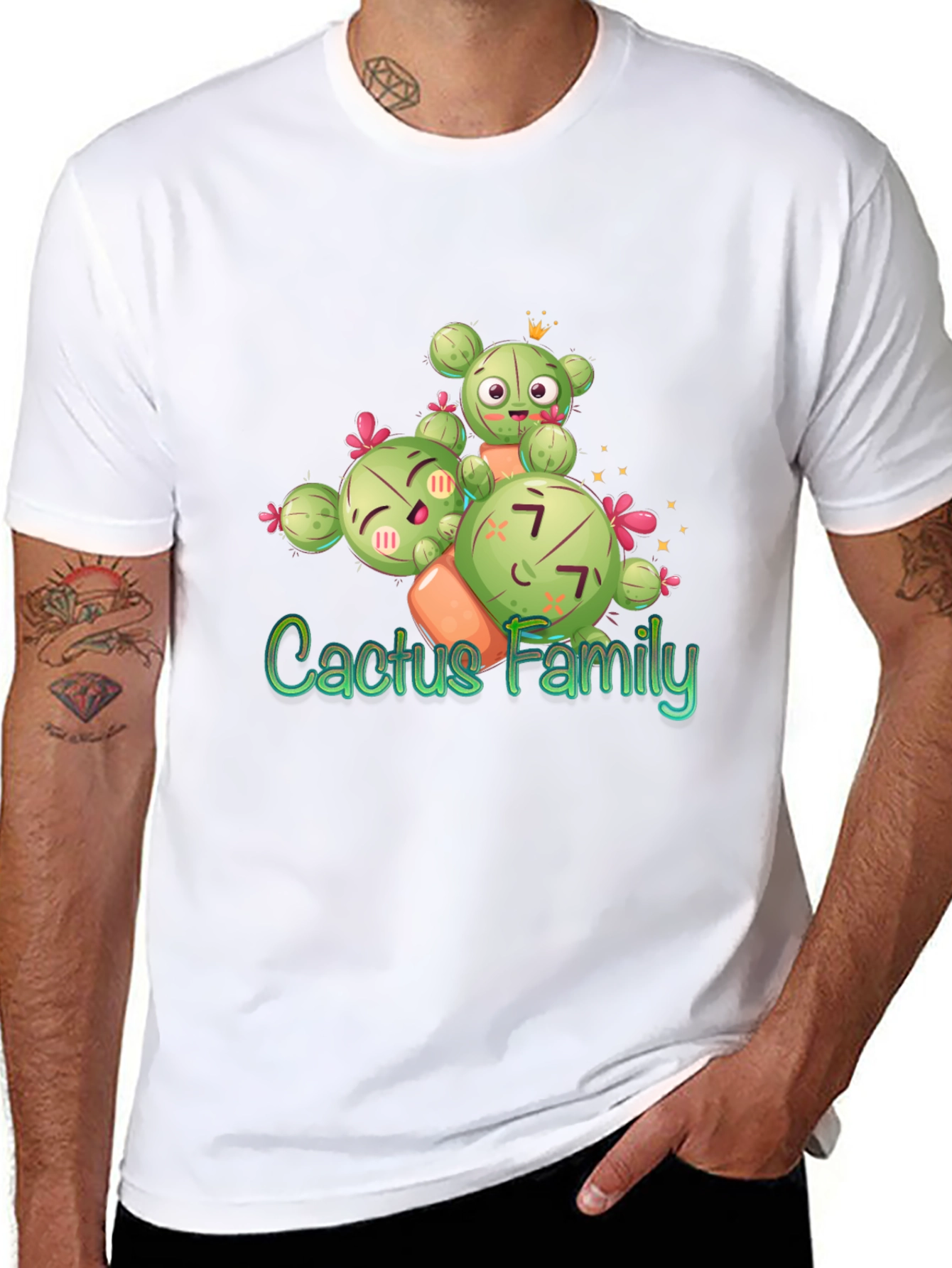 Cactus Family T-Shirt - Cute Graphic Tee