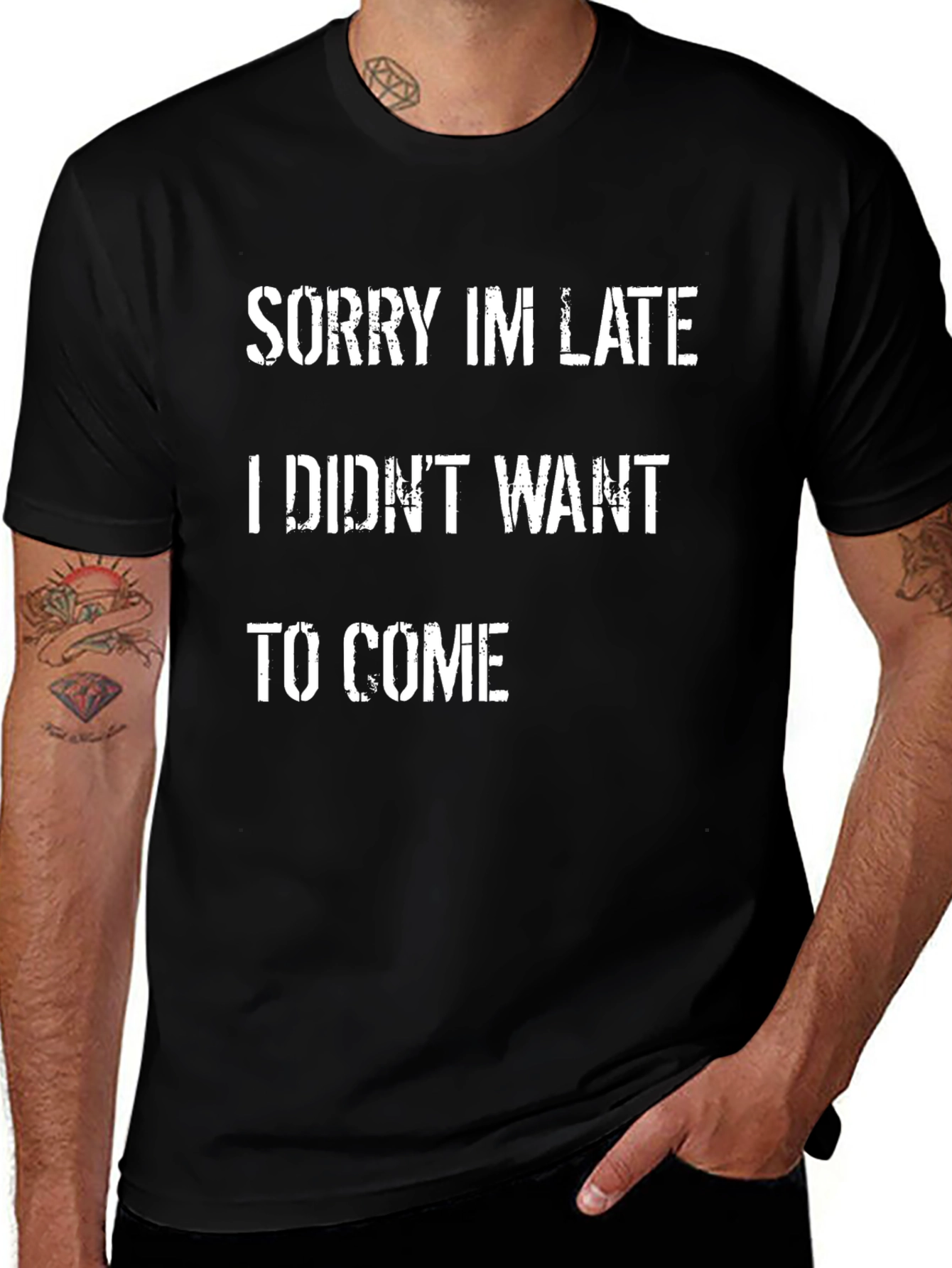 Sorry Im Late Funny Graphic Tee