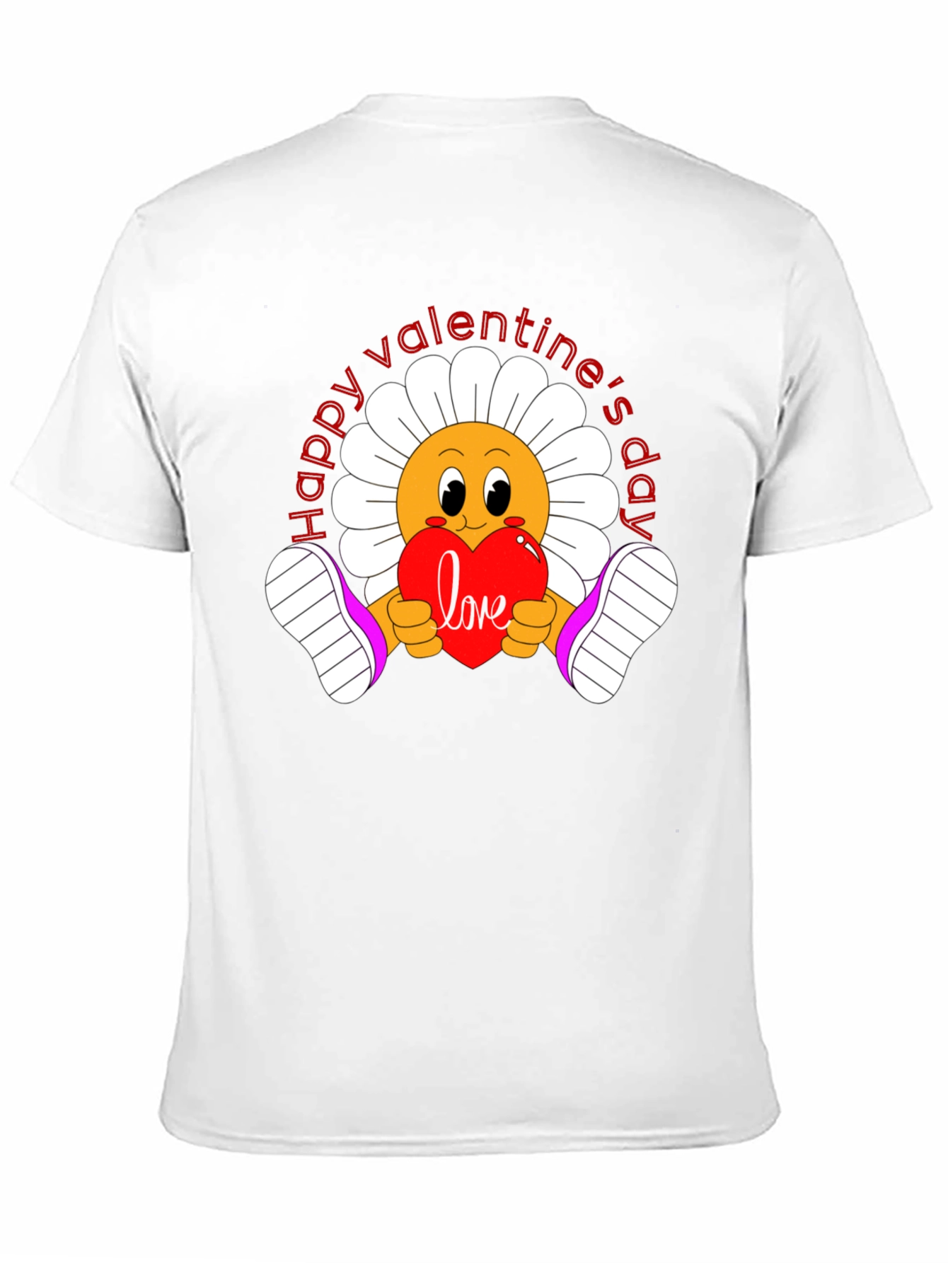 Happy Valentines Day Flower Graphic Tee