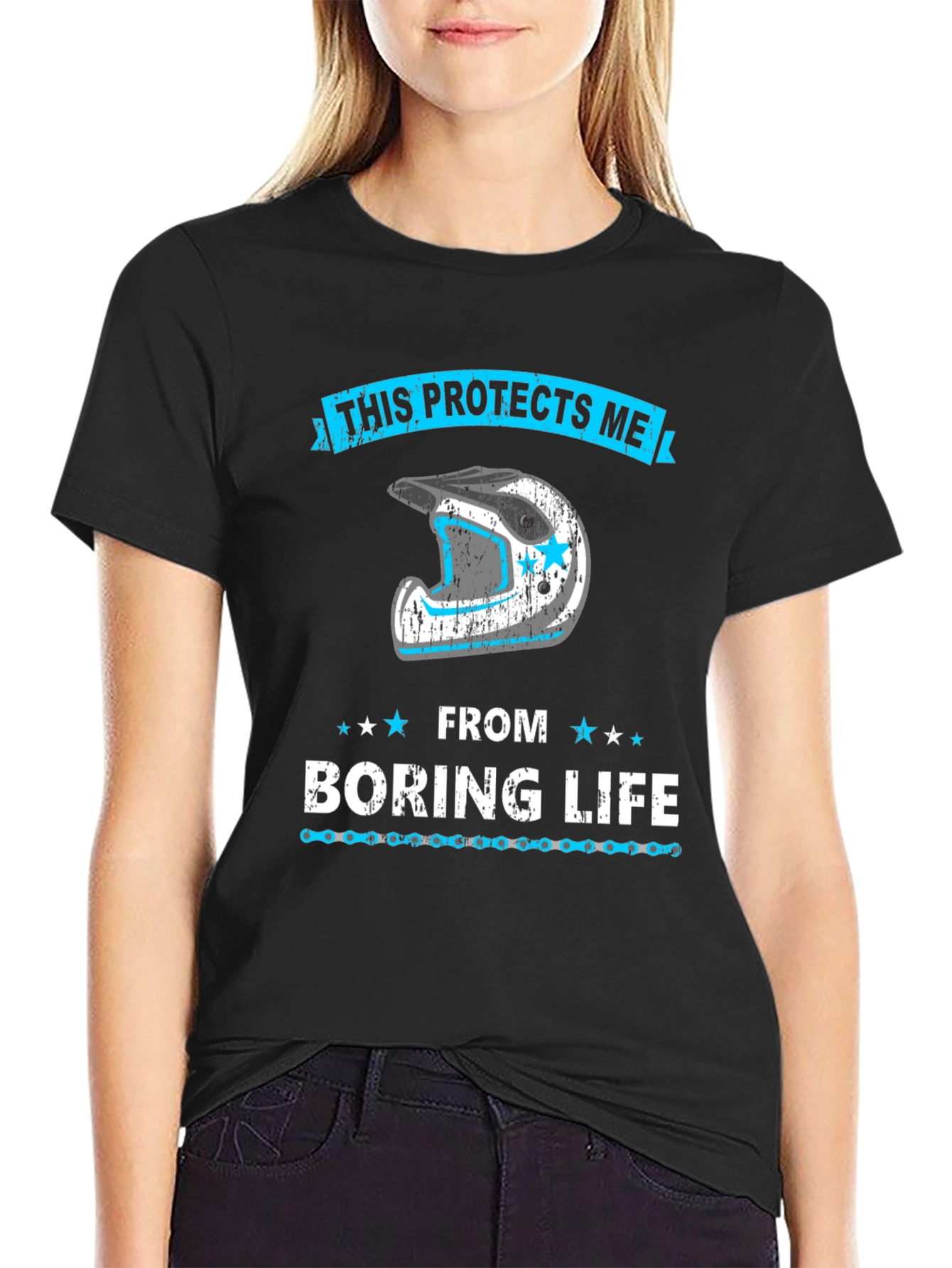Protective Motocross Helmet Graphic Tee