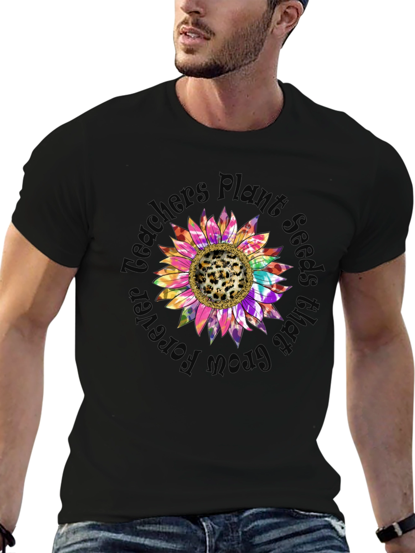 Teachers Plant Seeds Grow Forever Sunflower T-Shirt
