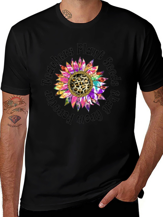 Teachers Plant Seeds Grow Forever Sunflower T-Shirt