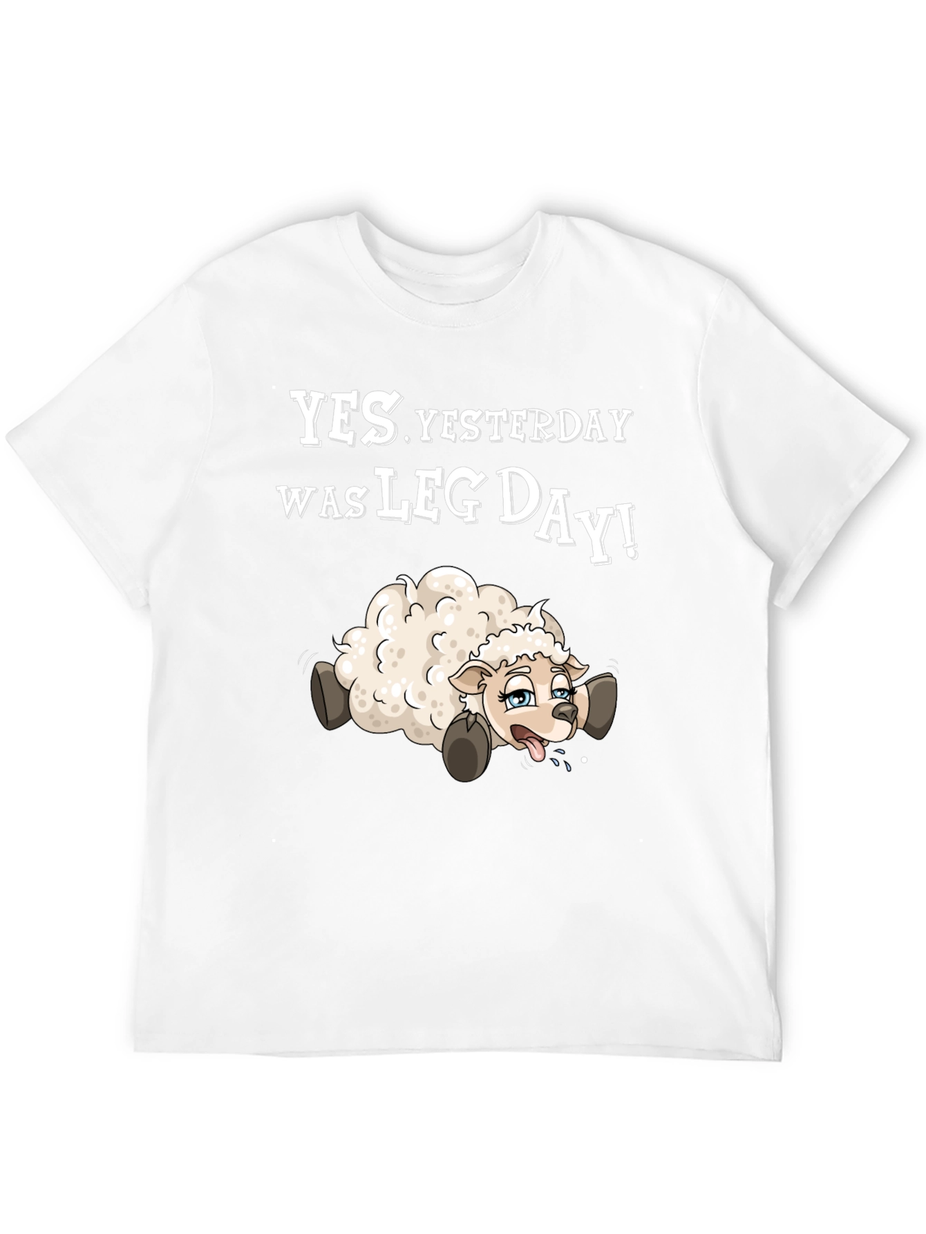 Funny Leg Day T-Shirt - Sheep Design