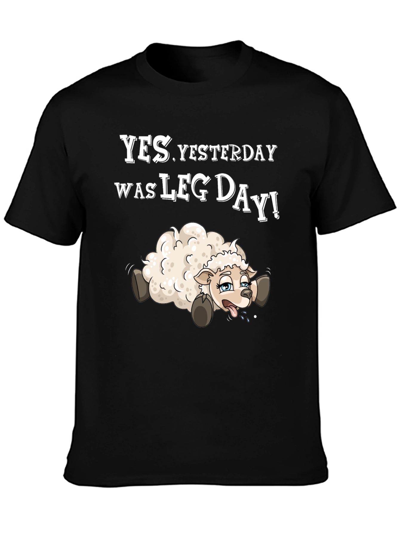 Funny Leg Day T-Shirt - Sheep Design
