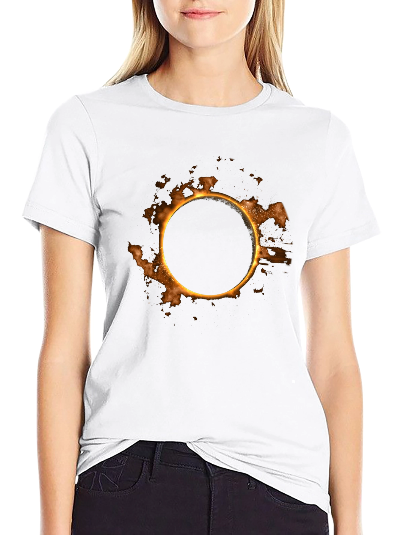 Eclipse Graphic Print Black T-Shirt