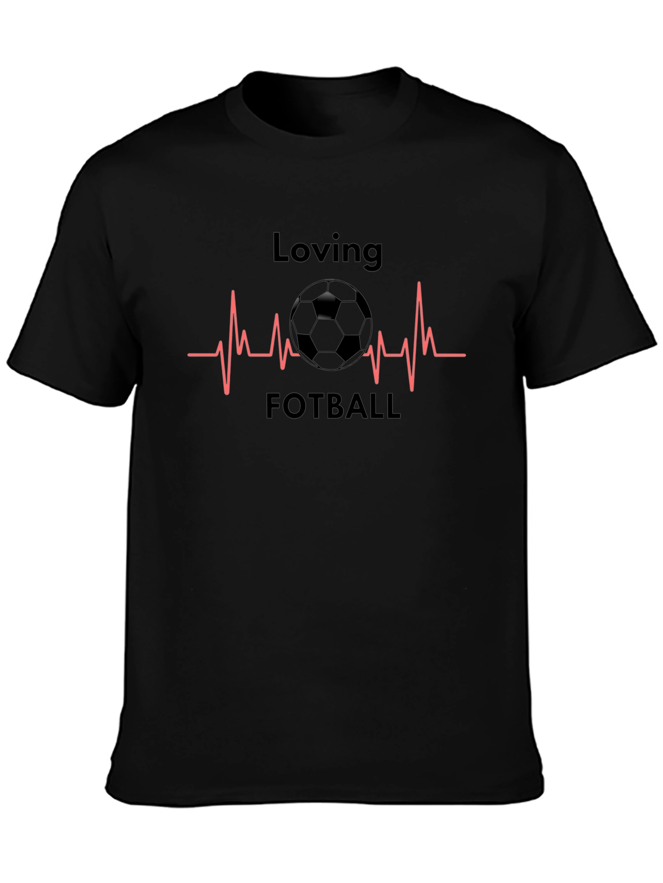 Loving Football T-Shirt - Heartbeat Design