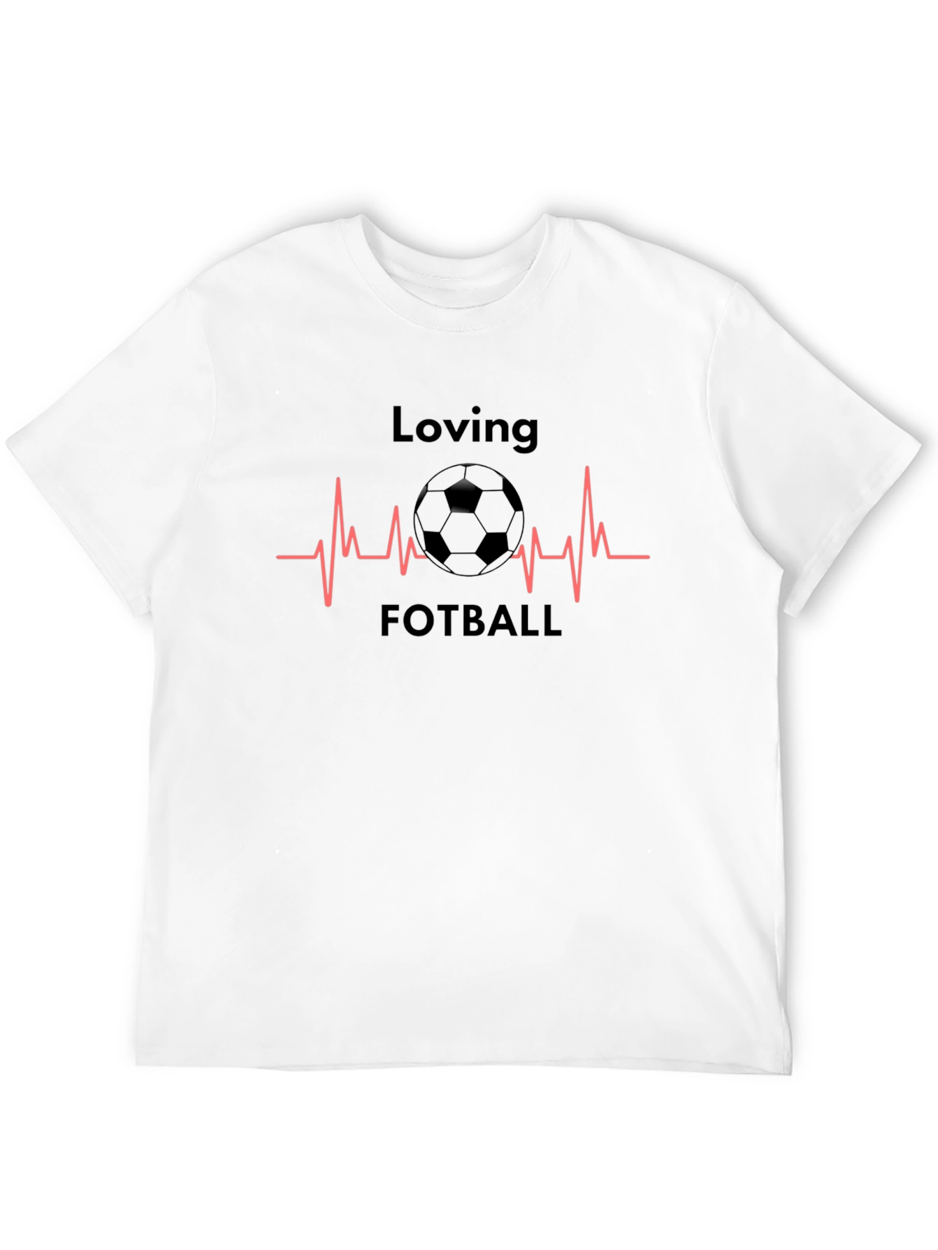 Loving Football T-Shirt - Heartbeat Design