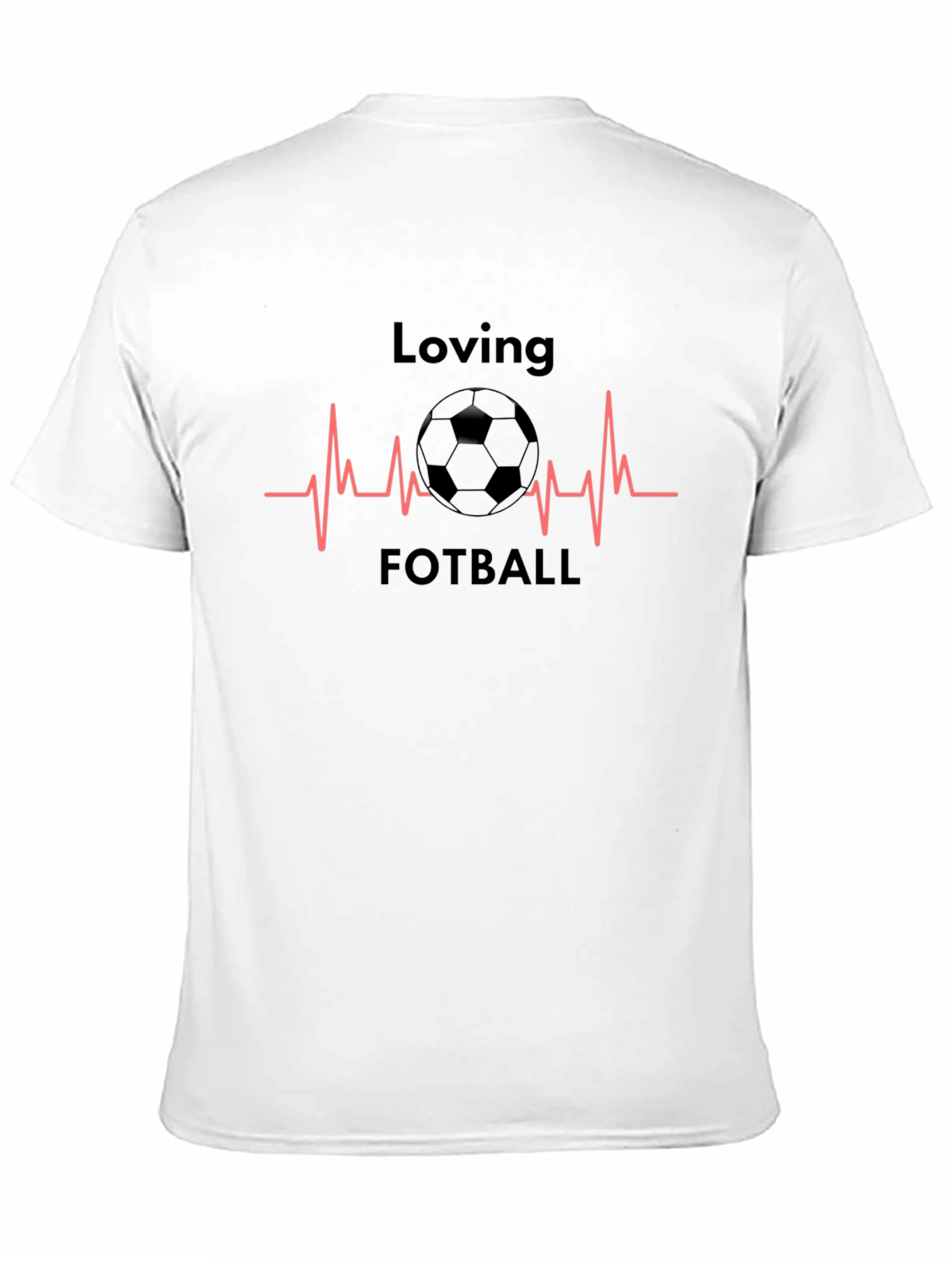 Loving Football T-Shirt - Heartbeat Design