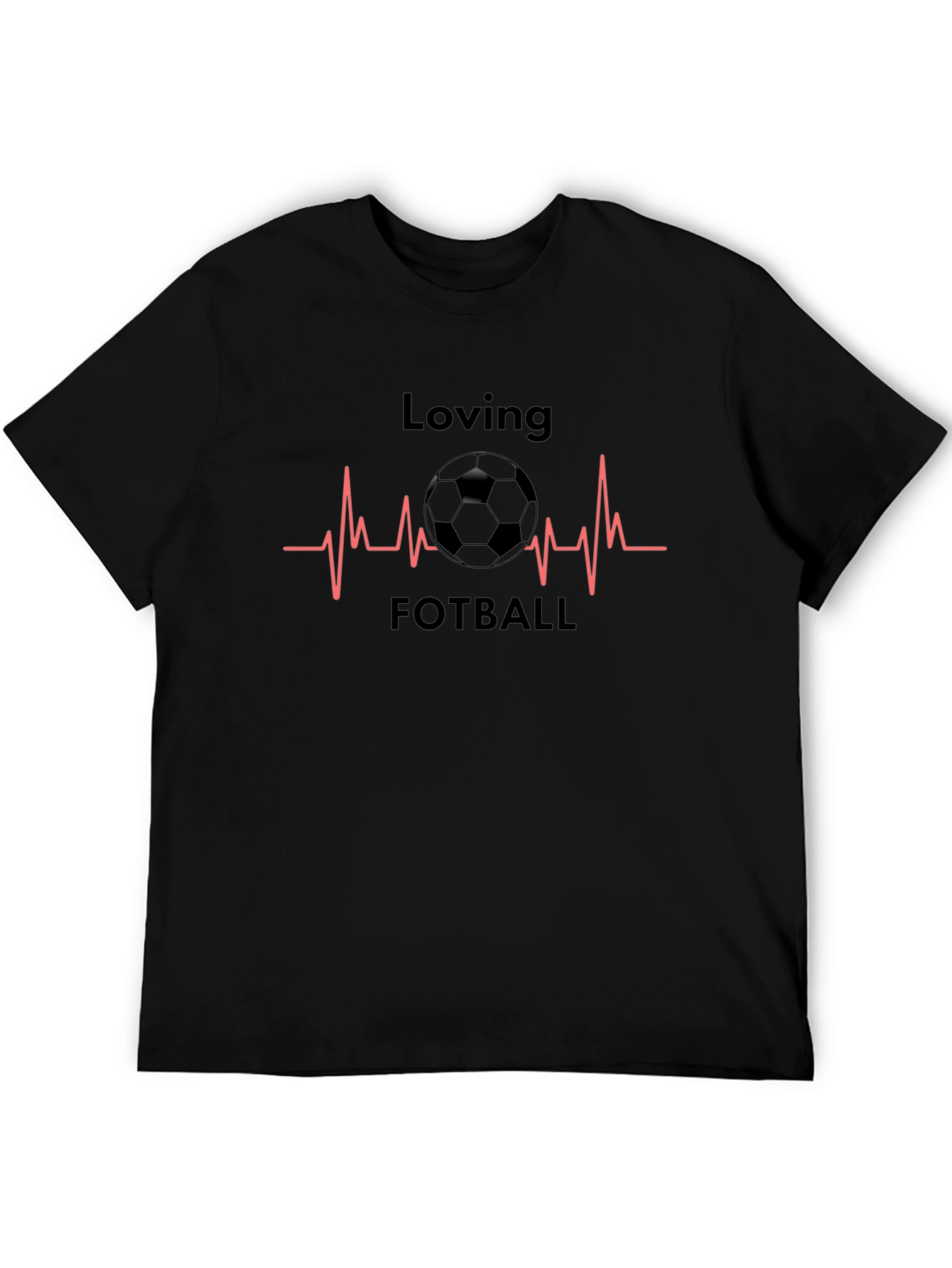 Loving Football T-Shirt - Heartbeat Design
