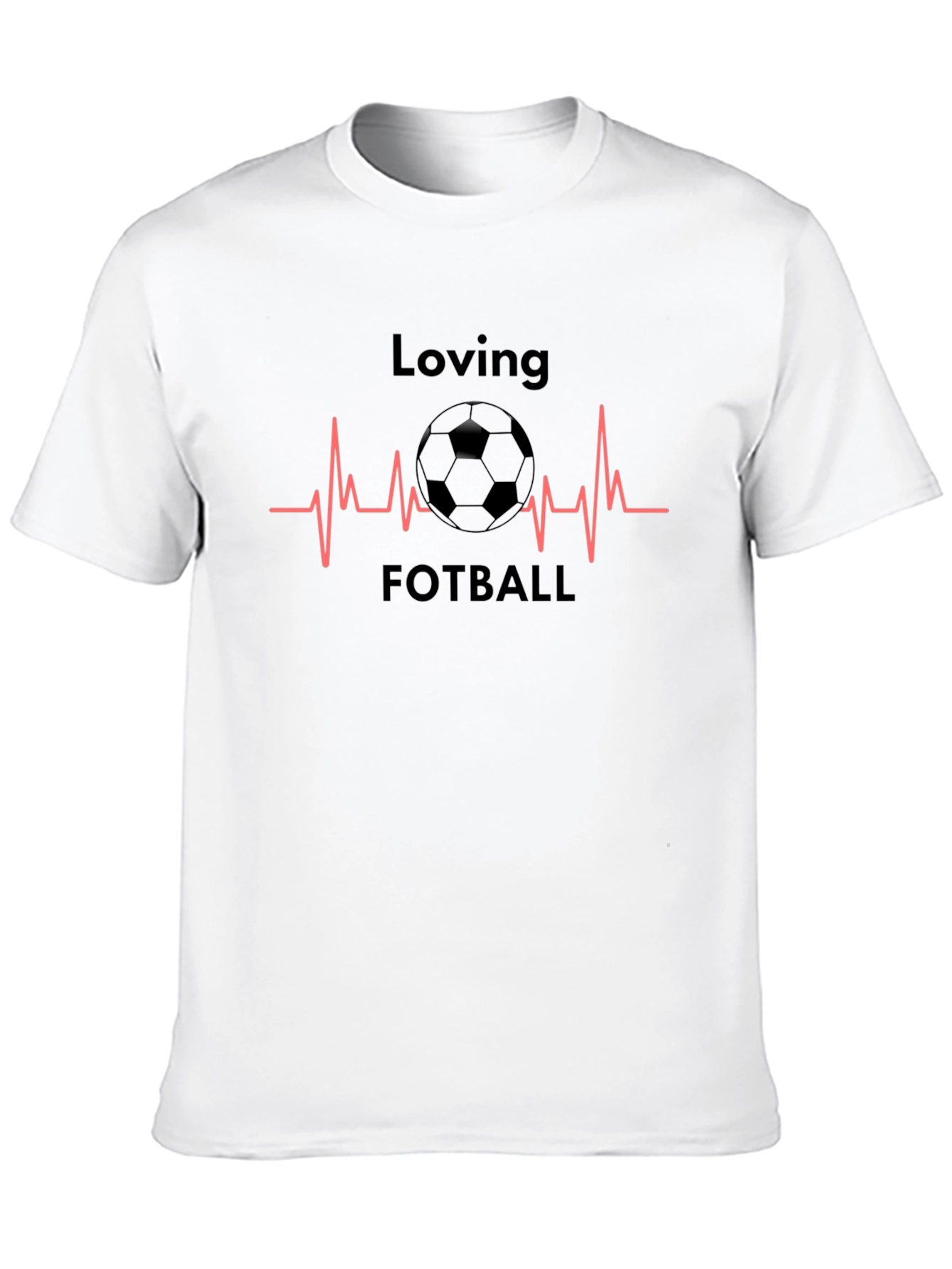 Loving Football T-Shirt - Heartbeat Design