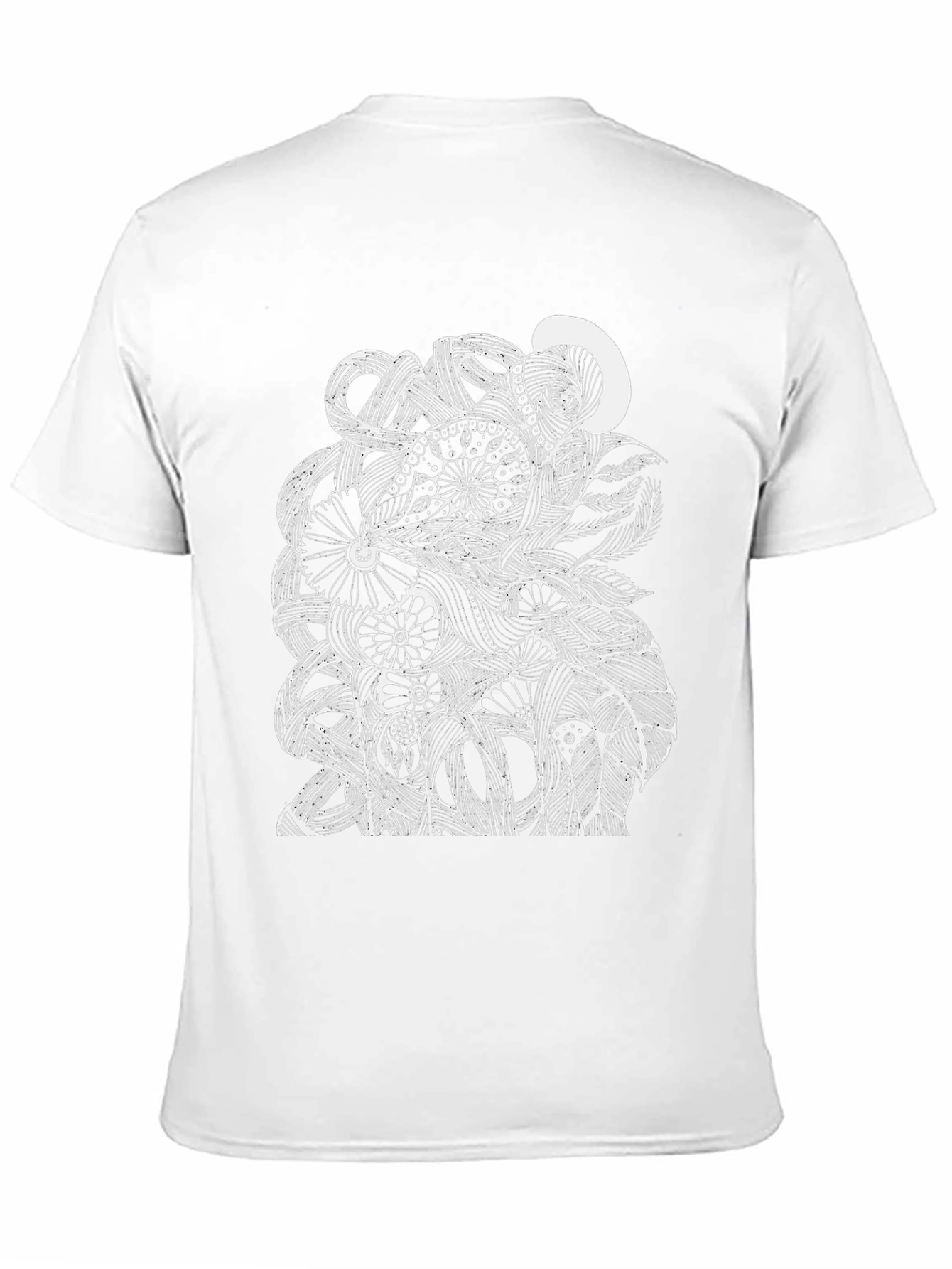 Abstract Floral Graphic Black T-Shirt