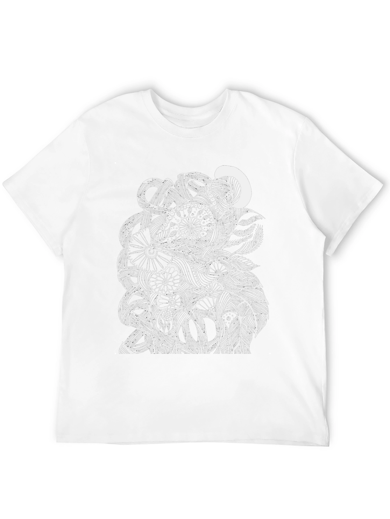 Abstract Floral Graphic Black T-Shirt