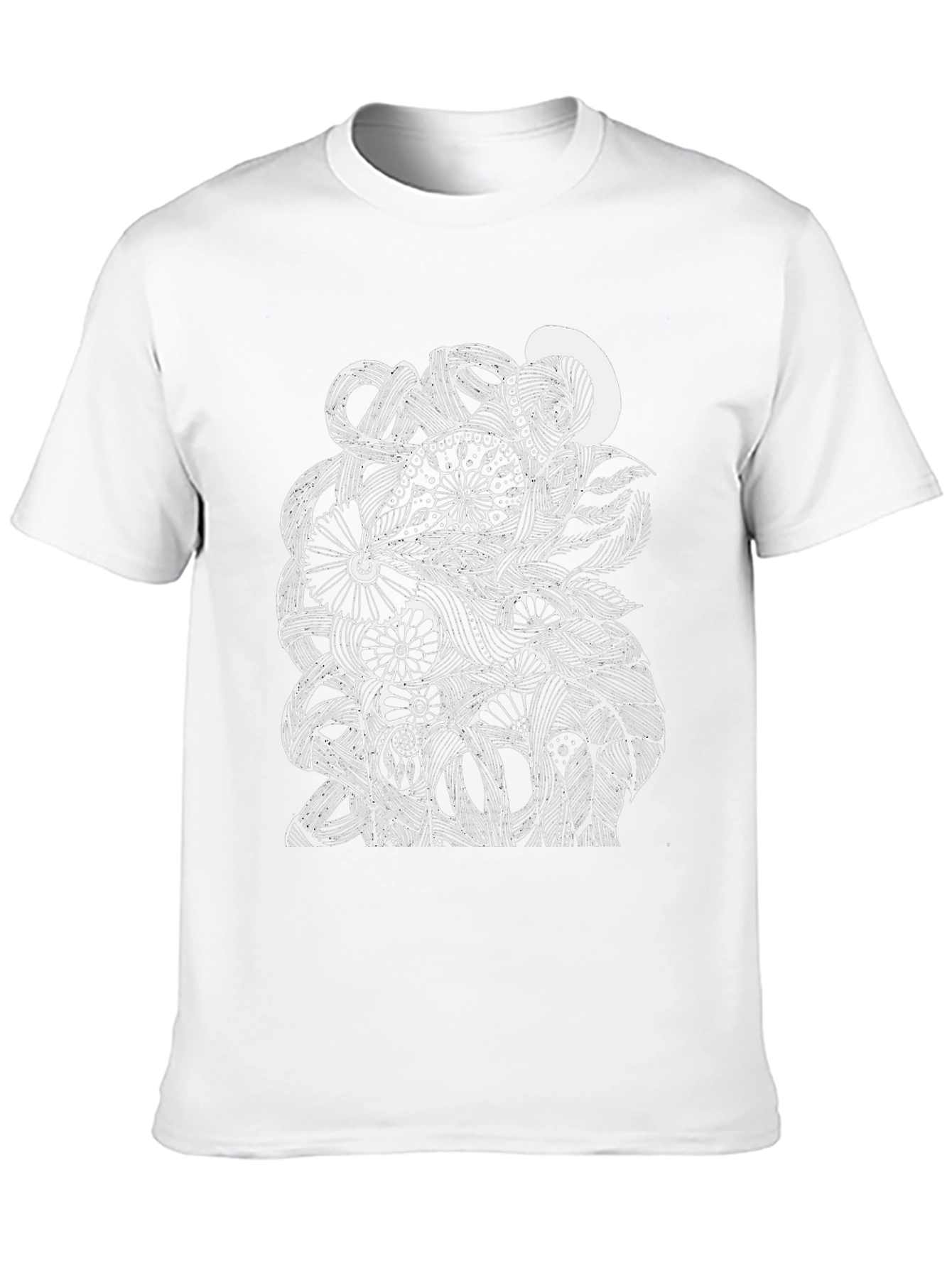 Abstract Floral Graphic Black T-Shirt