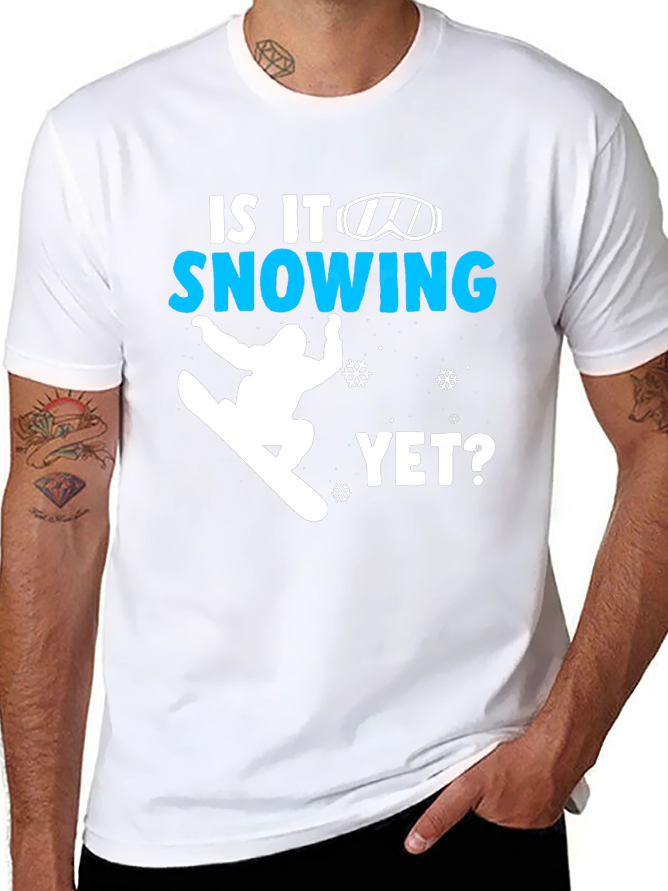 Snowboarding T-Shirt - Is It Snowing Yet?