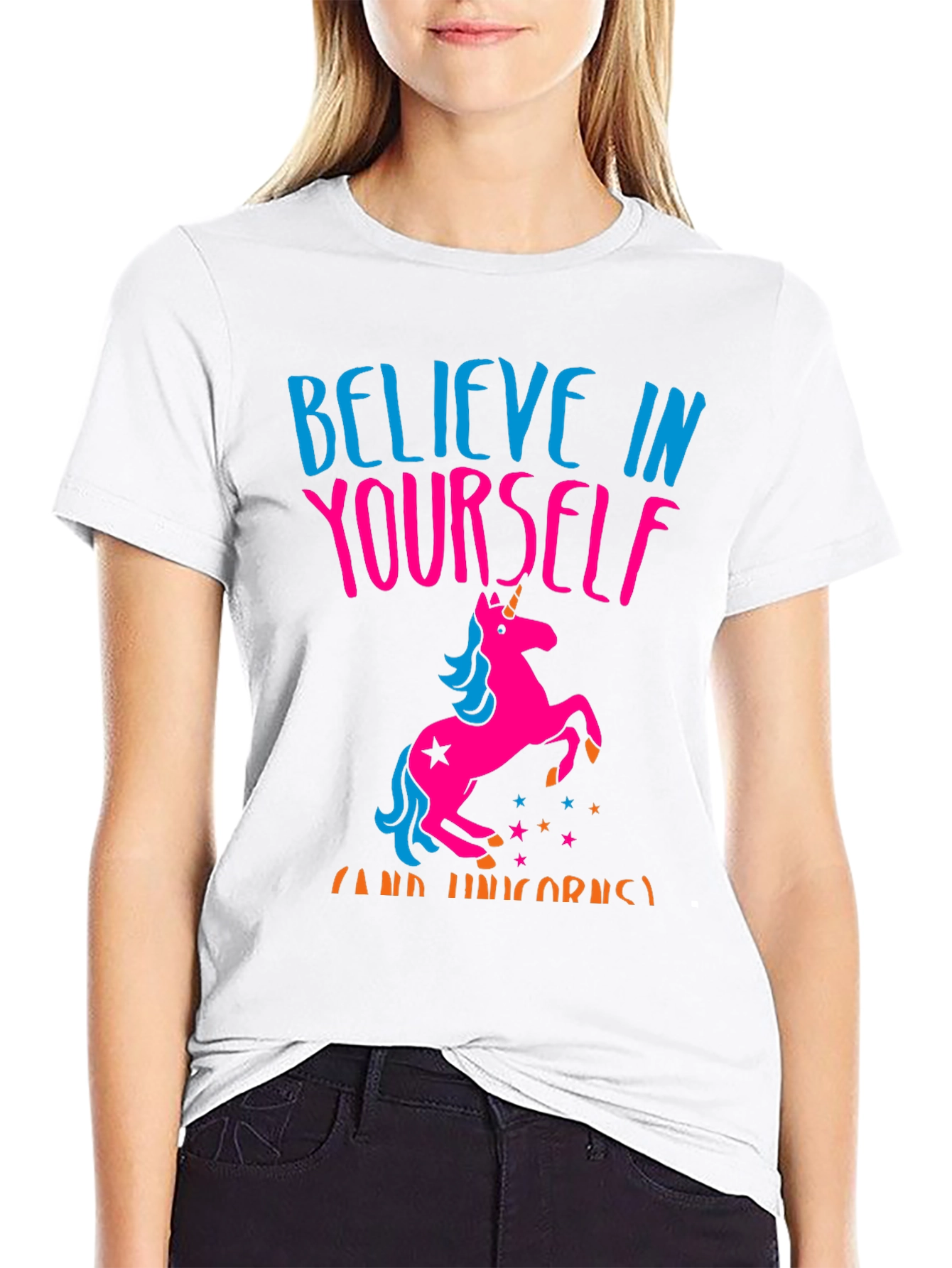 Believe In Yourself Unicorn Graphic Tee