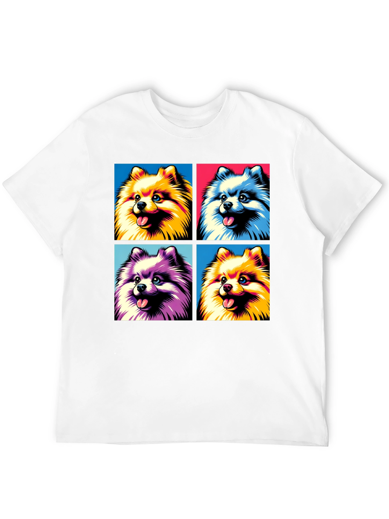Pop Art Pomeranian Dog Graphic T-Shirt