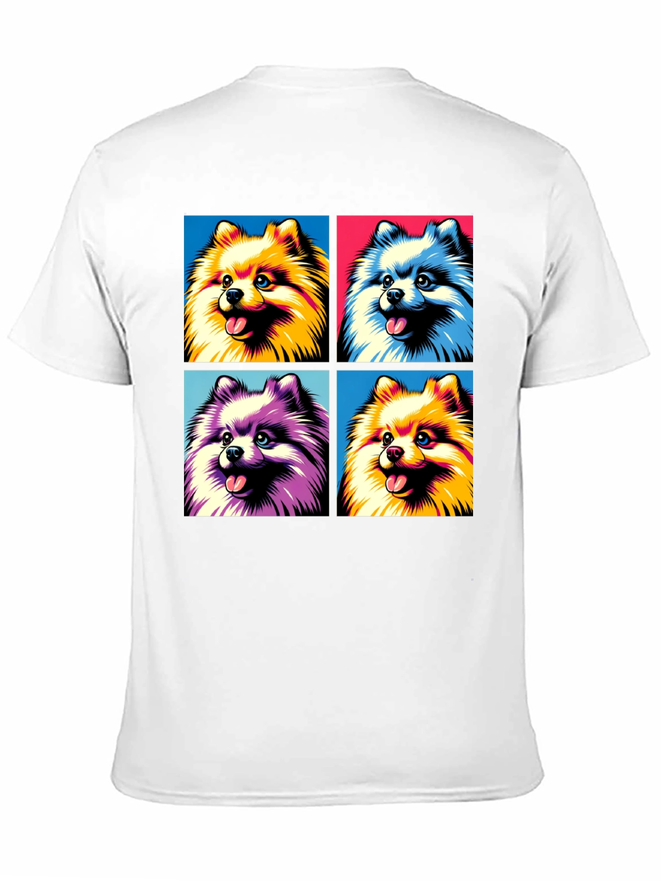 Pop Art Pomeranian Dog Graphic T-Shirt