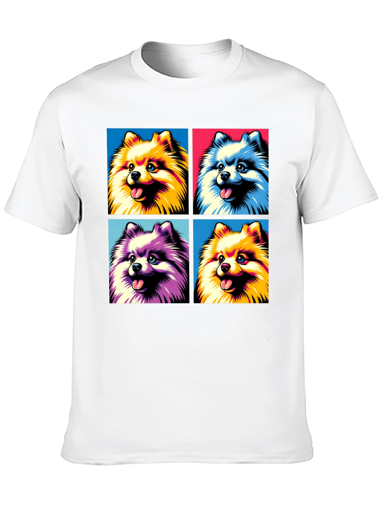 Pop Art Pomeranian Dog Graphic T-Shirt