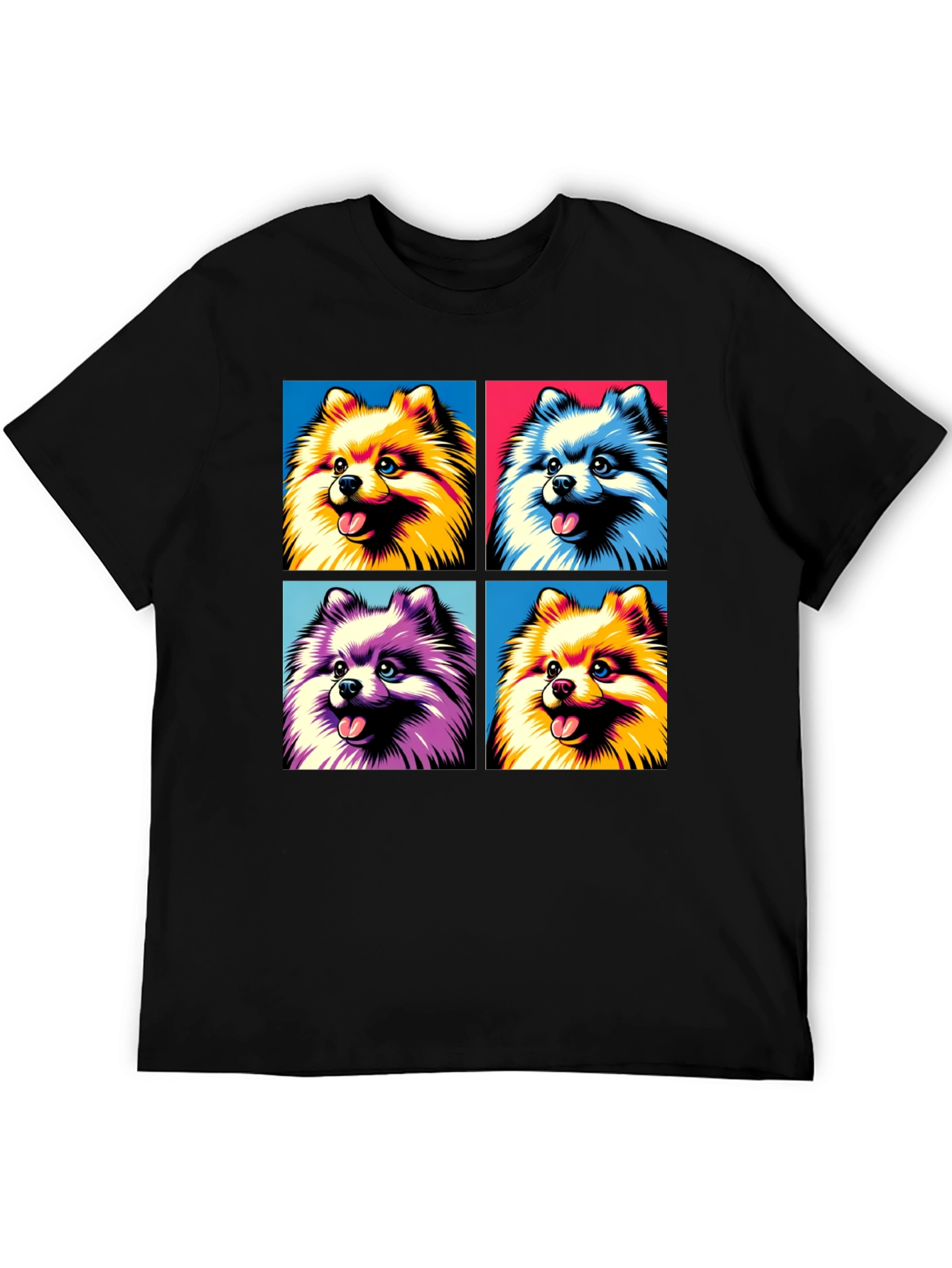 Pop Art Pomeranian Dog Graphic T-Shirt