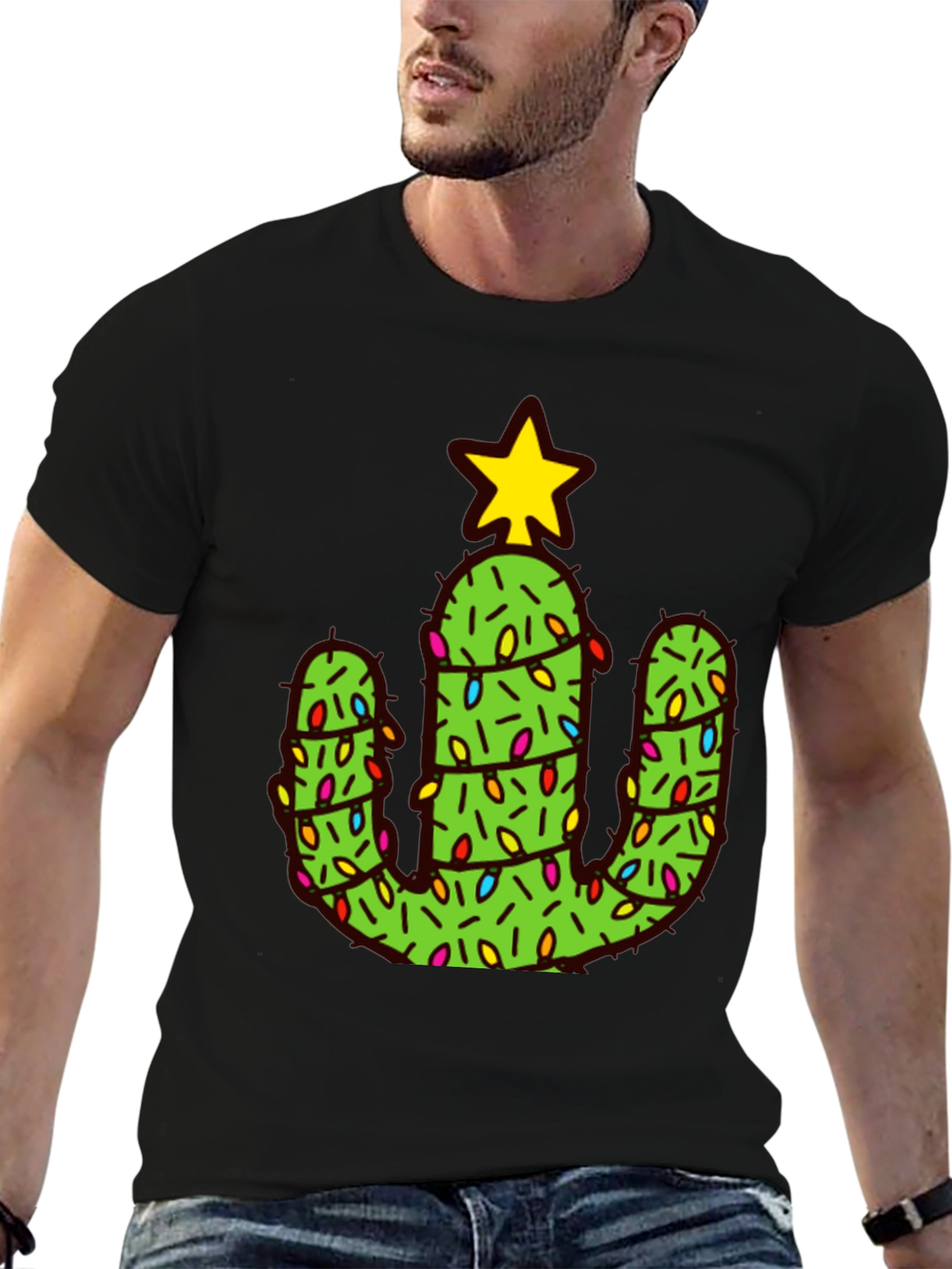 Cactus Christmas Tree Graphic Tee