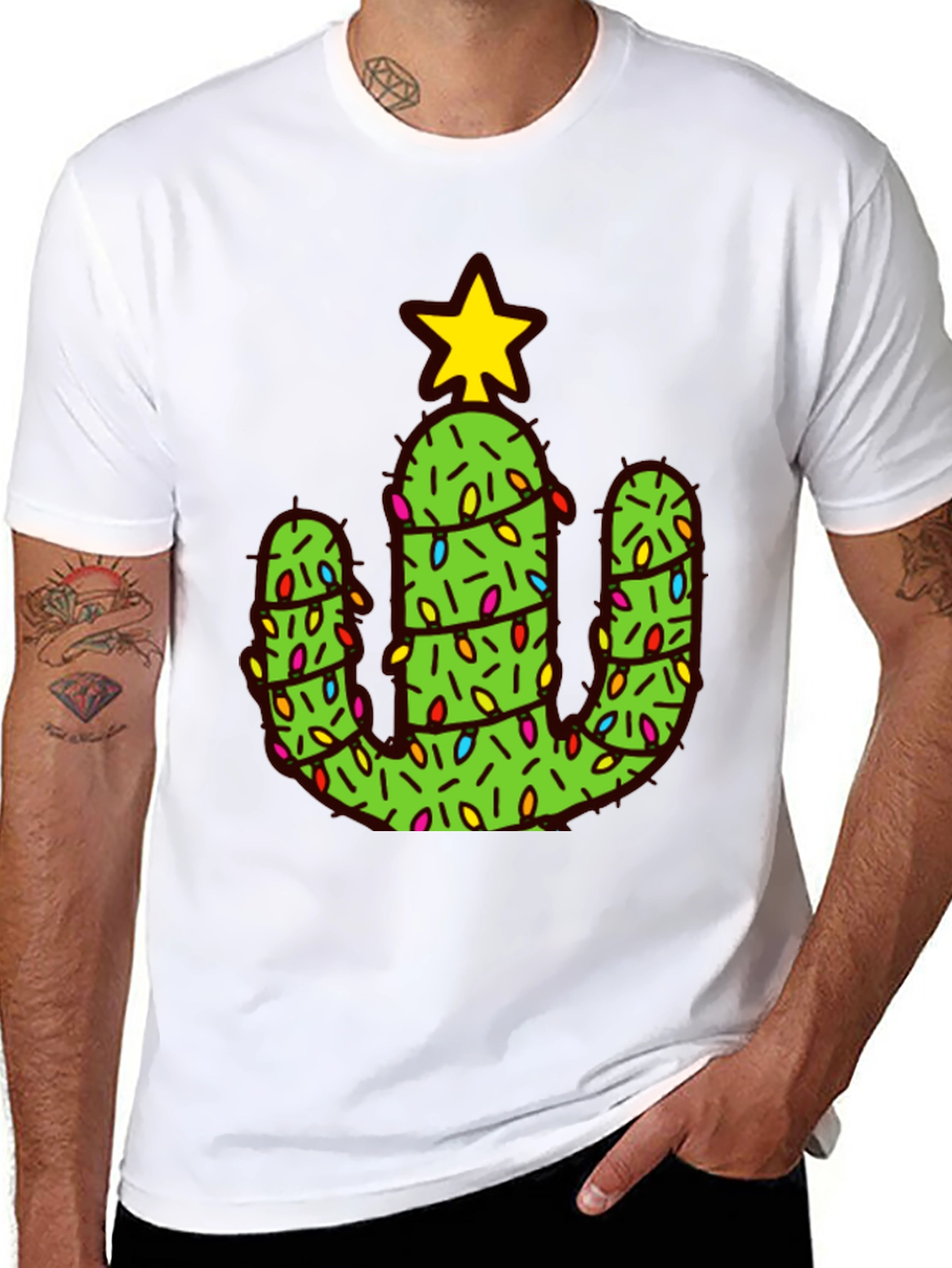 Cactus Christmas Tree Graphic Tee