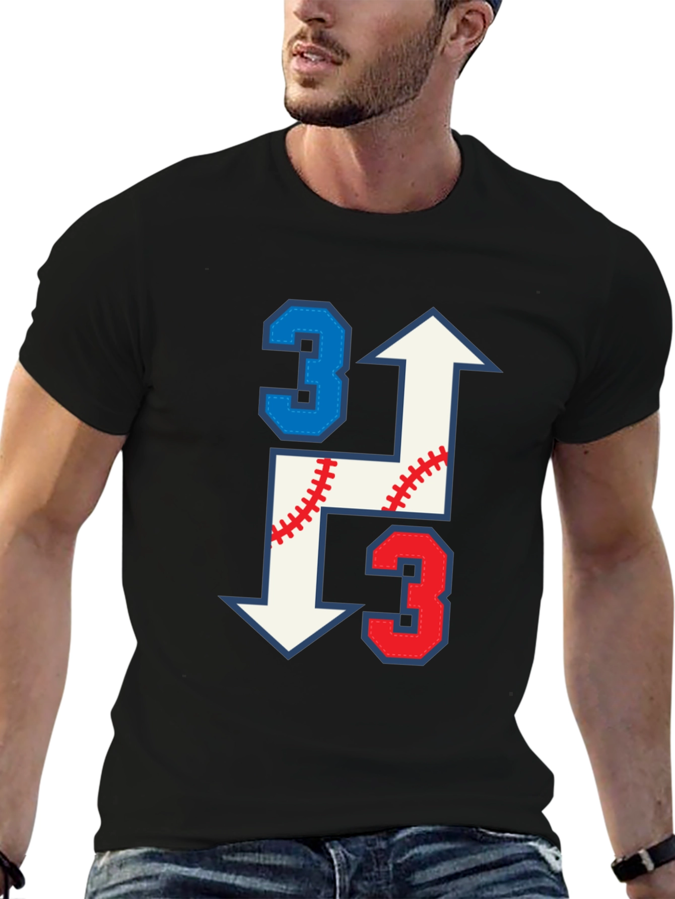 Baseball Arrow Number 3 T-Shirt