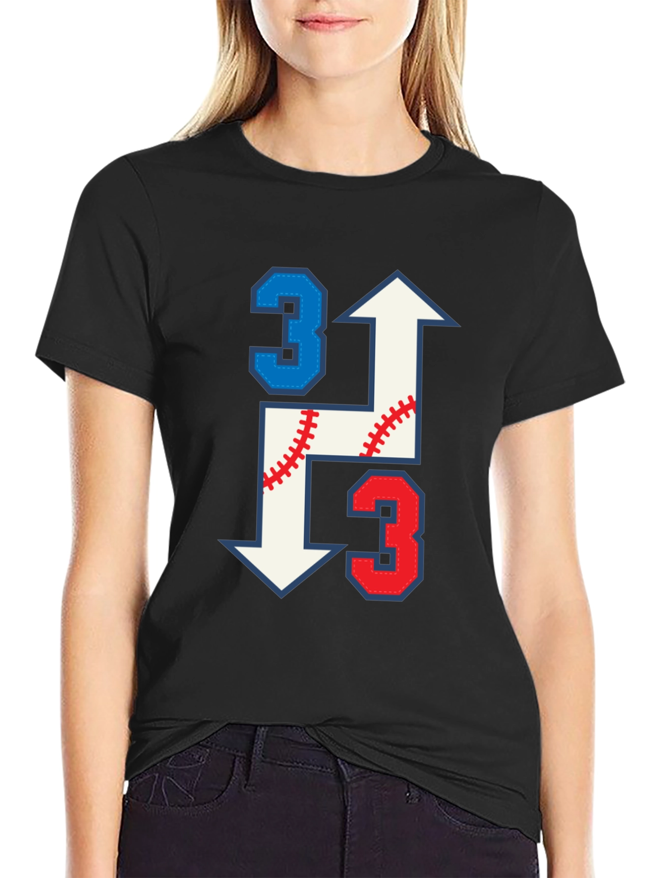 Baseball Arrow Number 3 T-Shirt