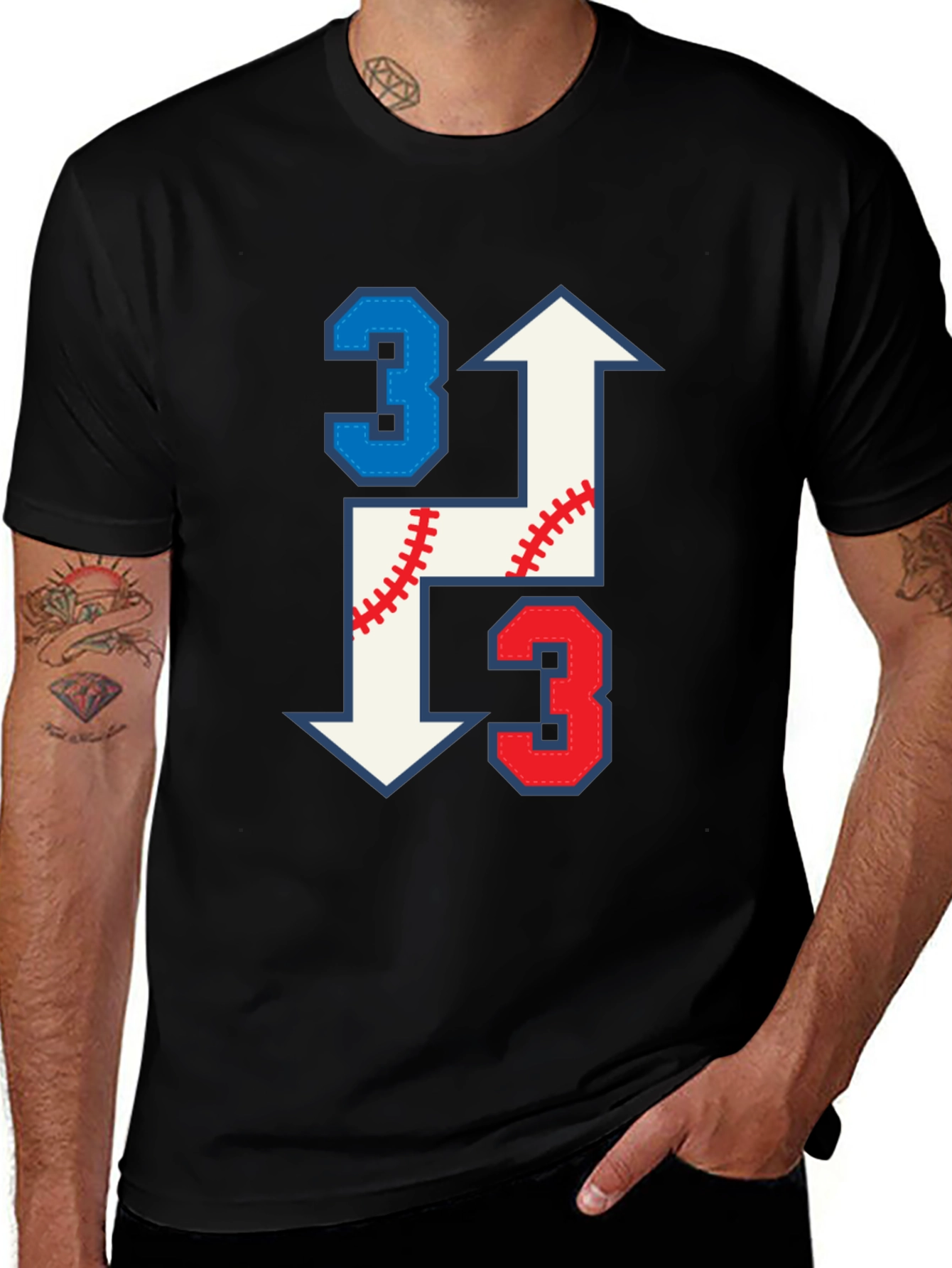 Baseball Arrow Number 3 T-Shirt
