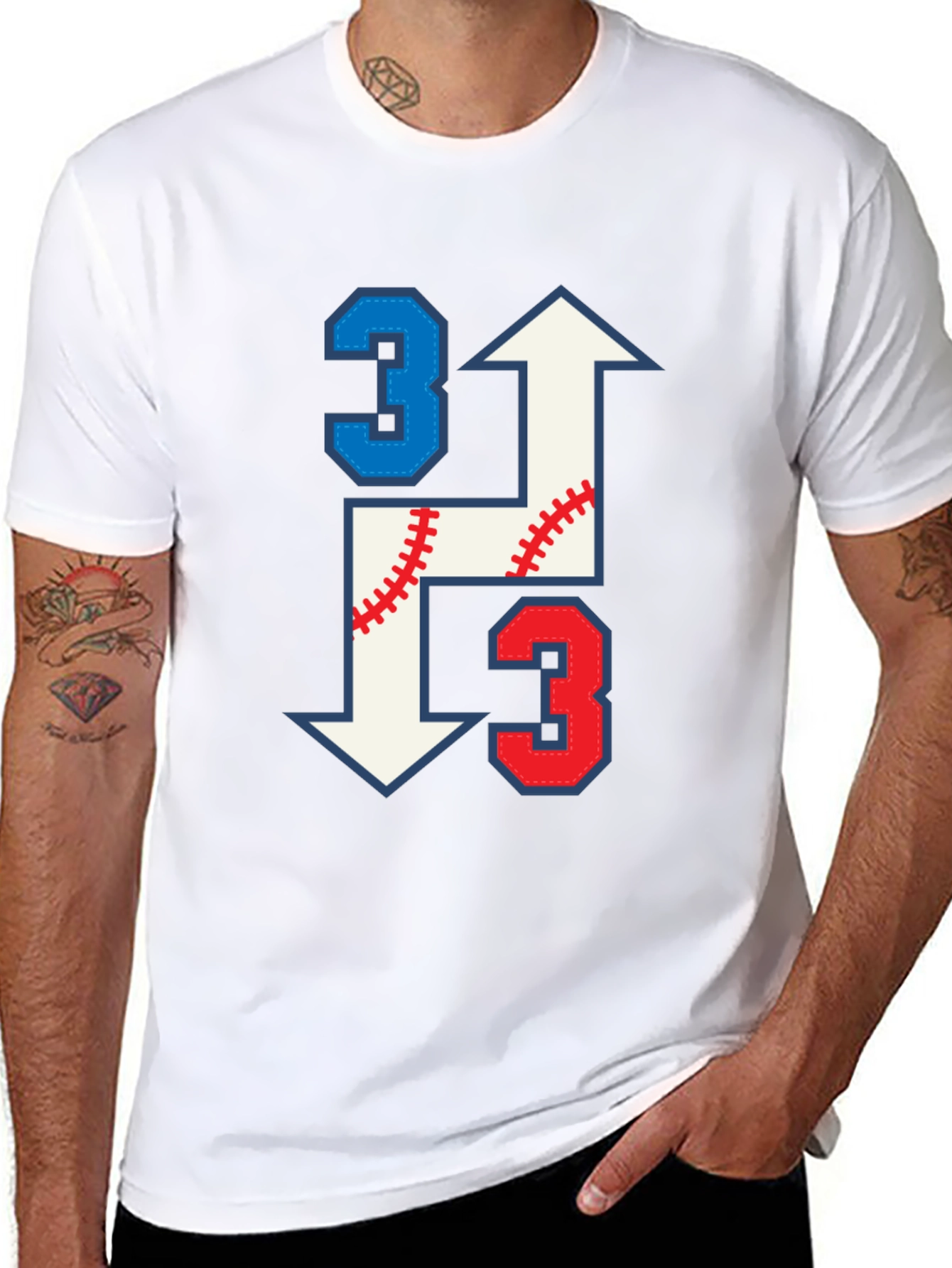 Baseball Arrow Number 3 T-Shirt